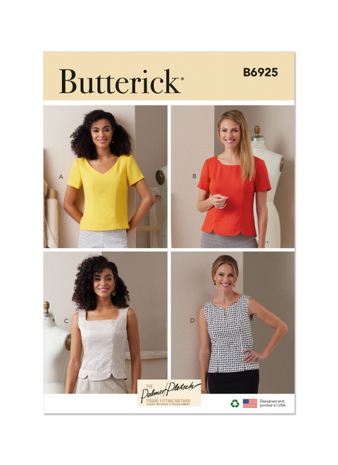 Butterick B6925 | Misses' Tops By Palmer/Pletsch | Front of Envelope