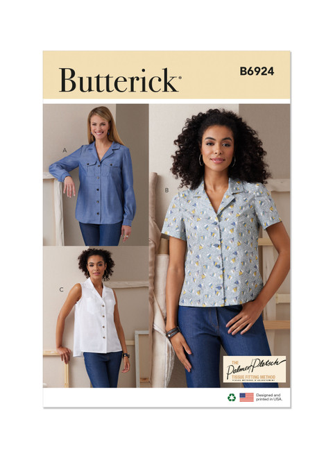 Butterick B6924 | Misses' Shirts By Palmer/Pletsch | Front of Envelope