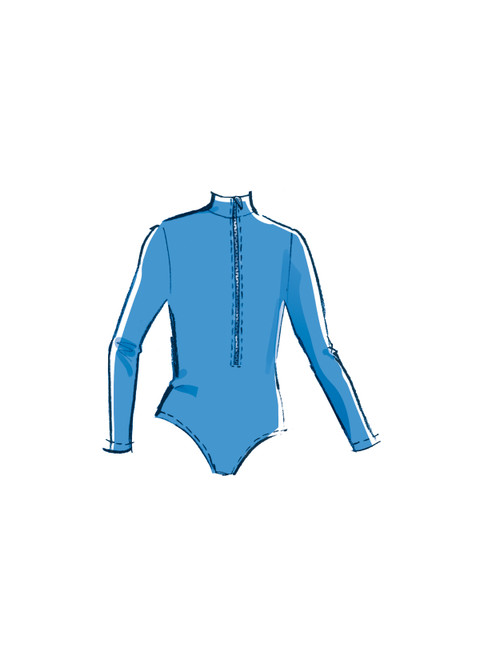 McCall's M8395 (PDF) | Children's, Girls' and Boys' Rash Guard Bodysuit, Top, Shorts and Bikini