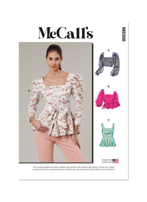McCall's M8388 | Misses' Tops | Front of Envelope