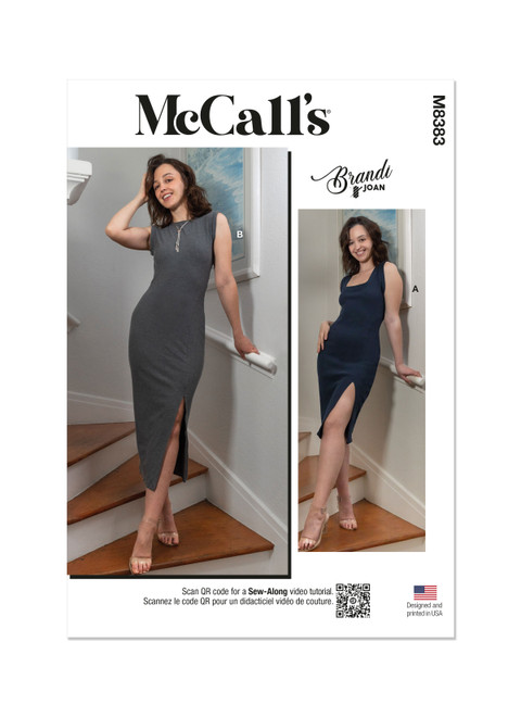 McCall's M8383 | Misses' Knit Dresses by Brandi Joan | Front of Envelope