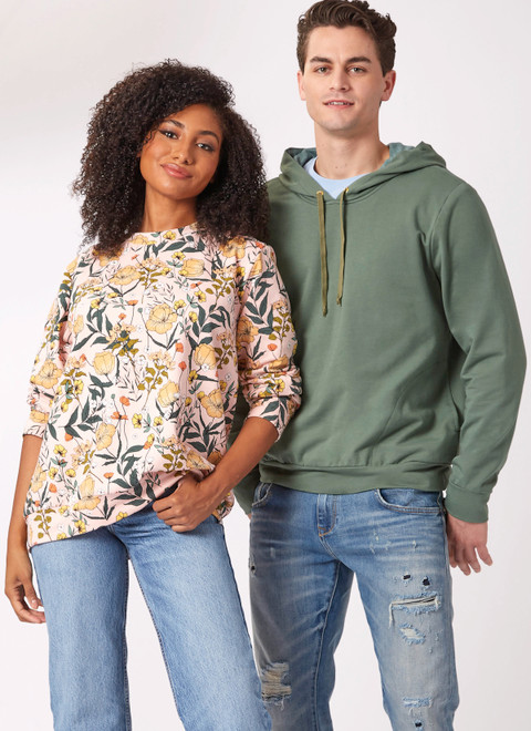 New Look N6759 | Misses' and Men's Sweatshirts