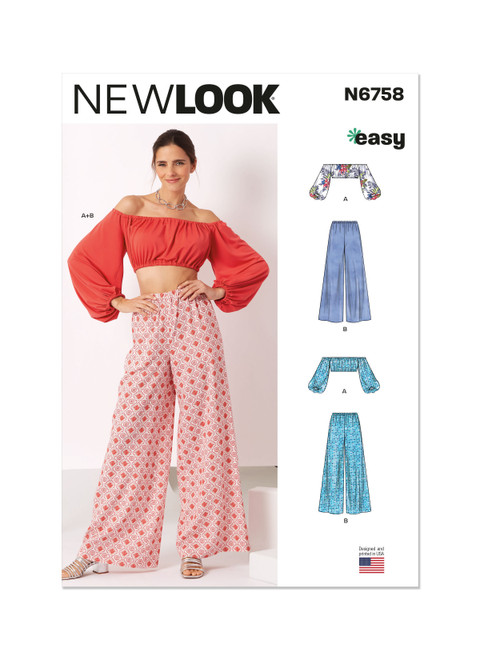 New Look N6758 | Misses' Top and Pants | Front of Envelope