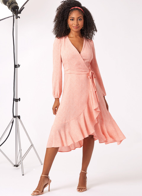 New Look N6750 | Misses' Wrap Dress With Length and Sleeve Variations