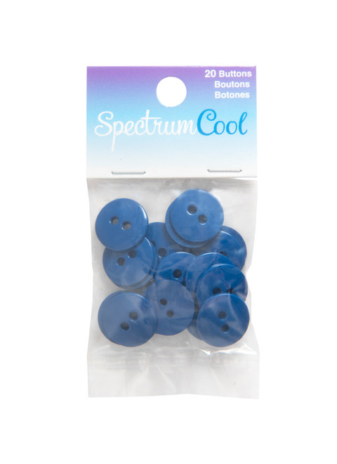 Spectrum Cool 5/8" Navy Buttons, 3 Packages