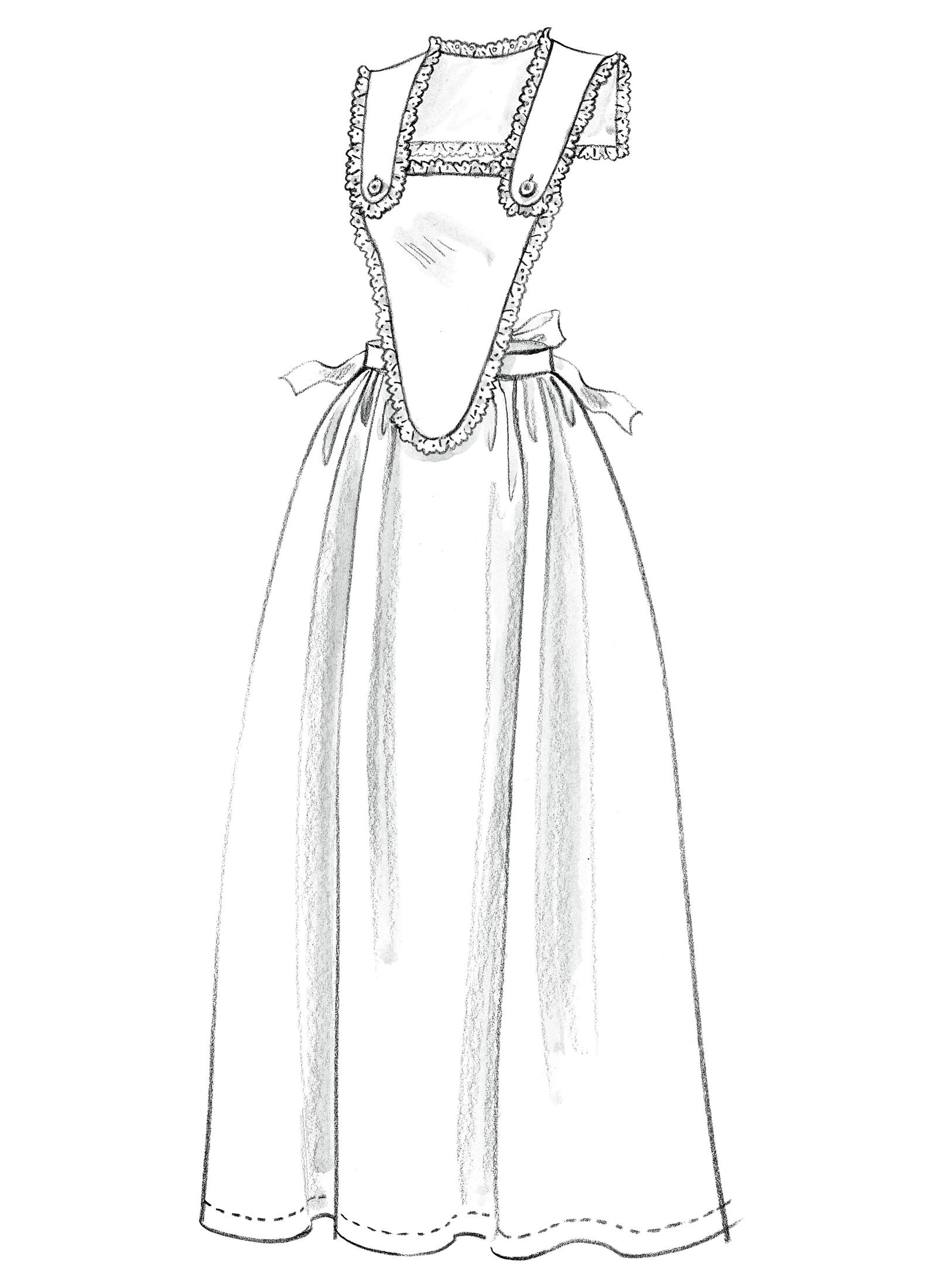 Butterick B5509 (Digital) | Historical Full-Length and Waist Aprons