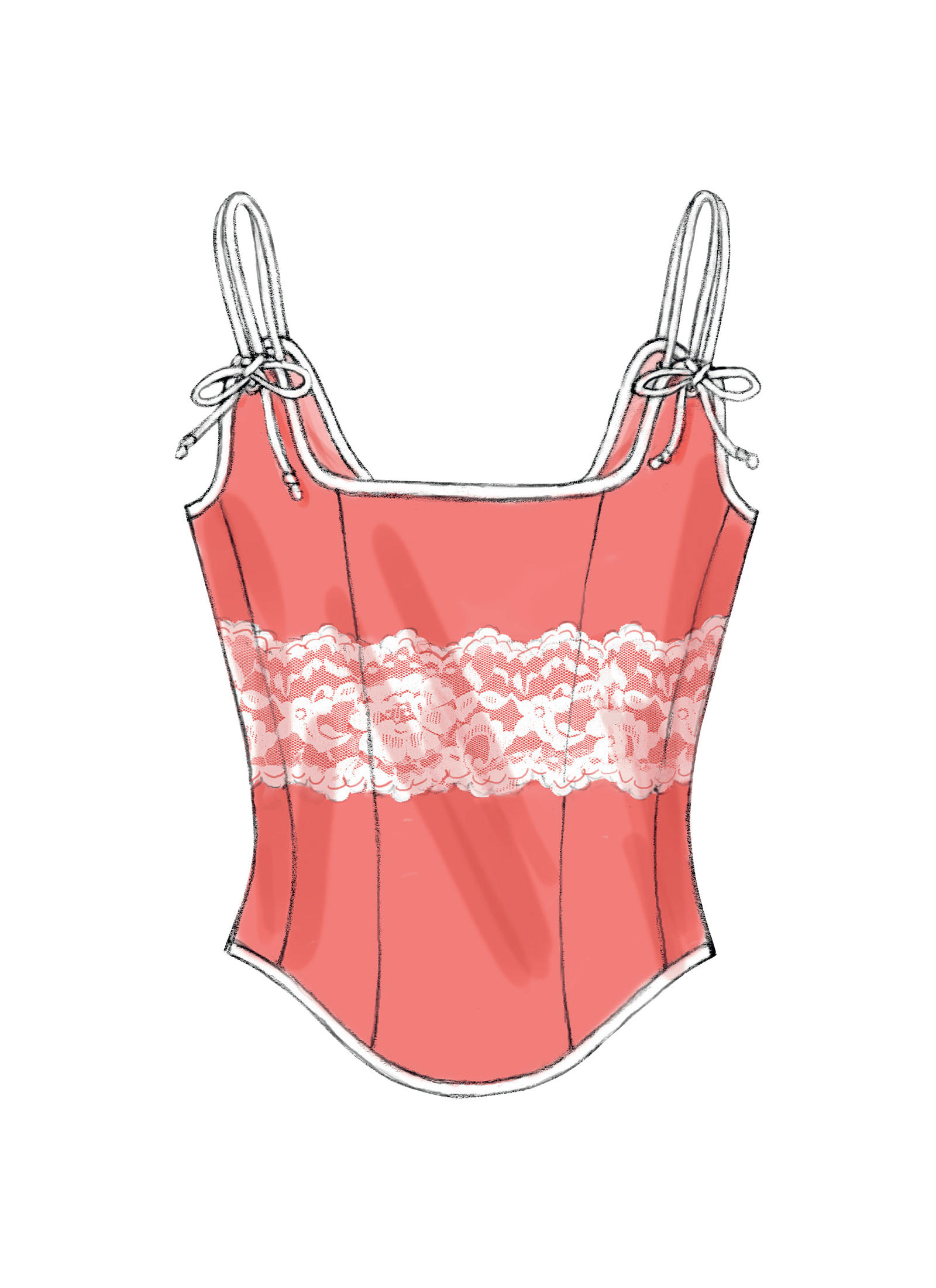 Butterick B5935 | Boned Corsets with Lacing and Ruffle Variations