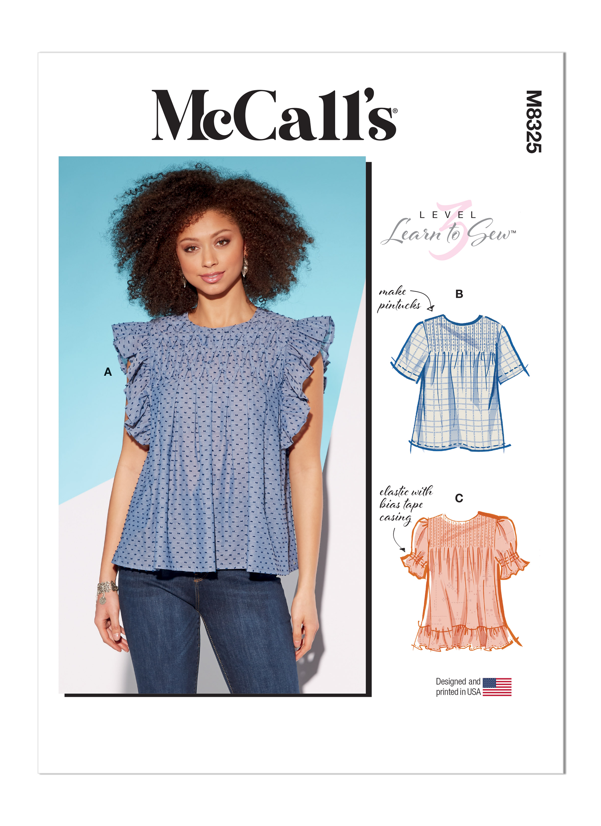 McCall's M8325 | Misses' Tops | Front of Envelope