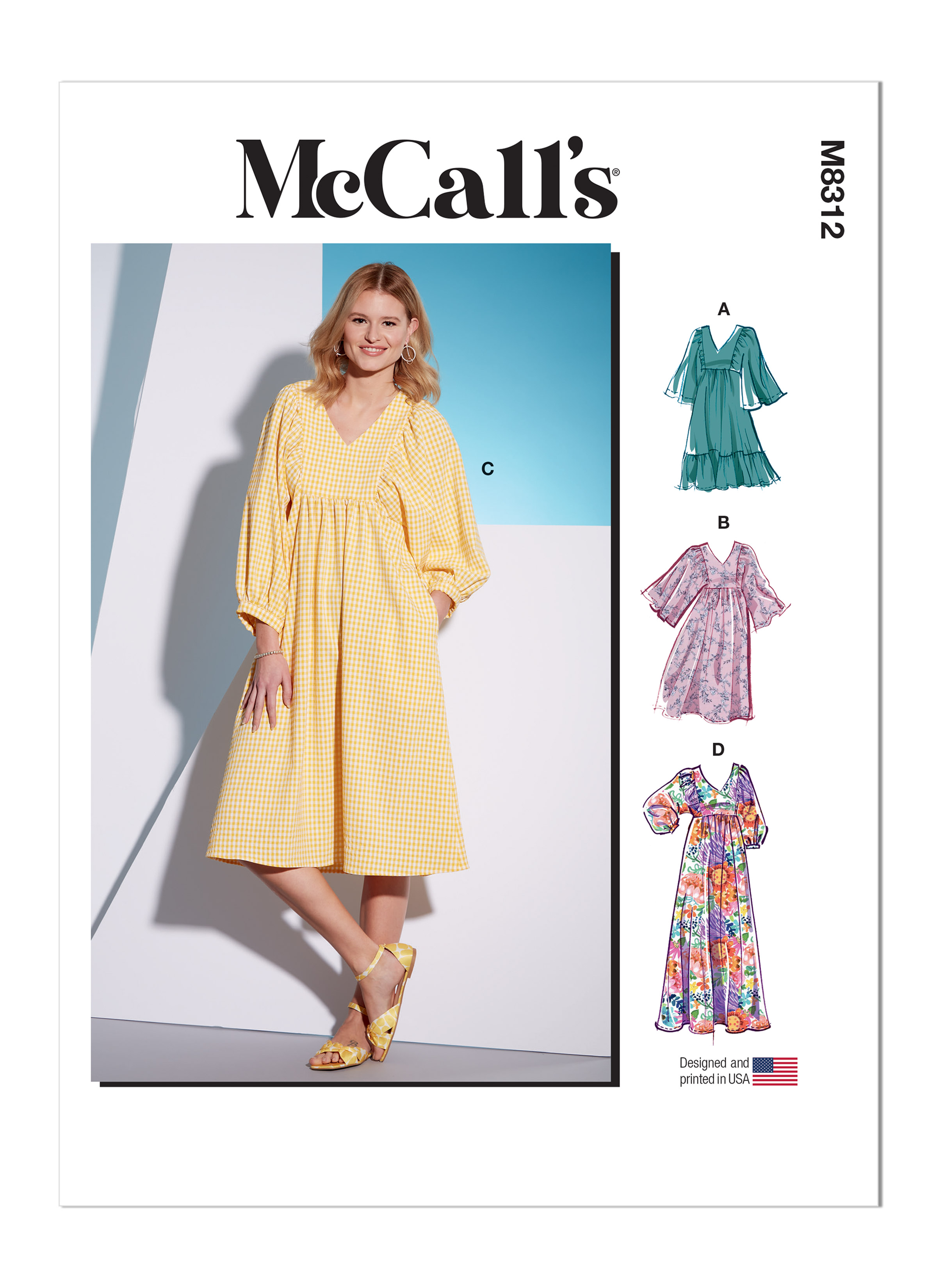 McCall's M8312 | Misses' Dresses | Front of Envelope