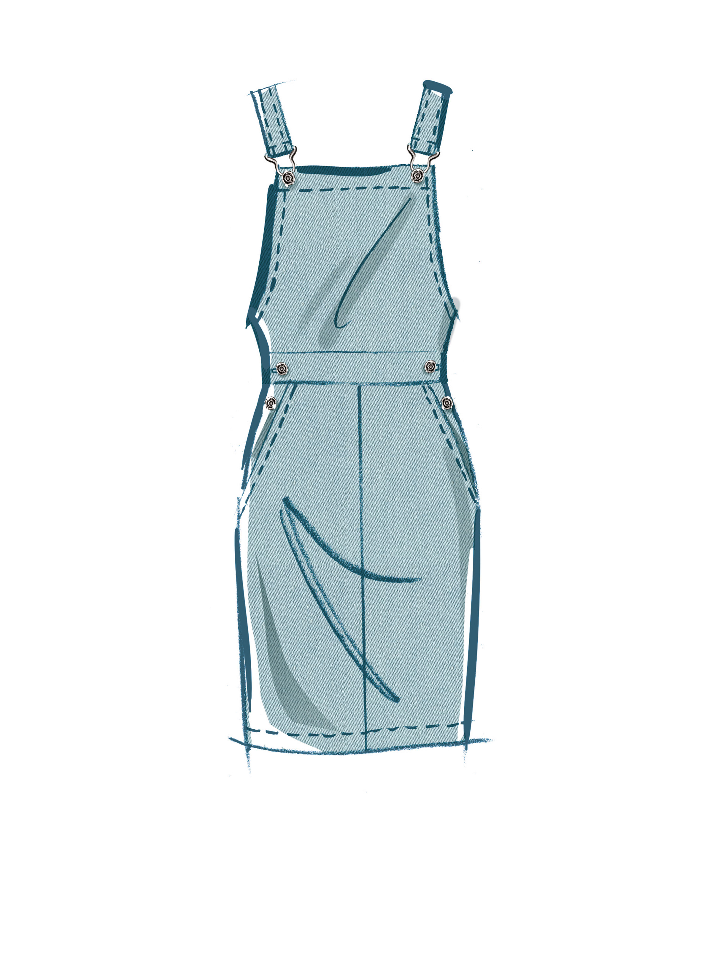 McCall's M8345 (Digital) | Misses' Skirt Overalls