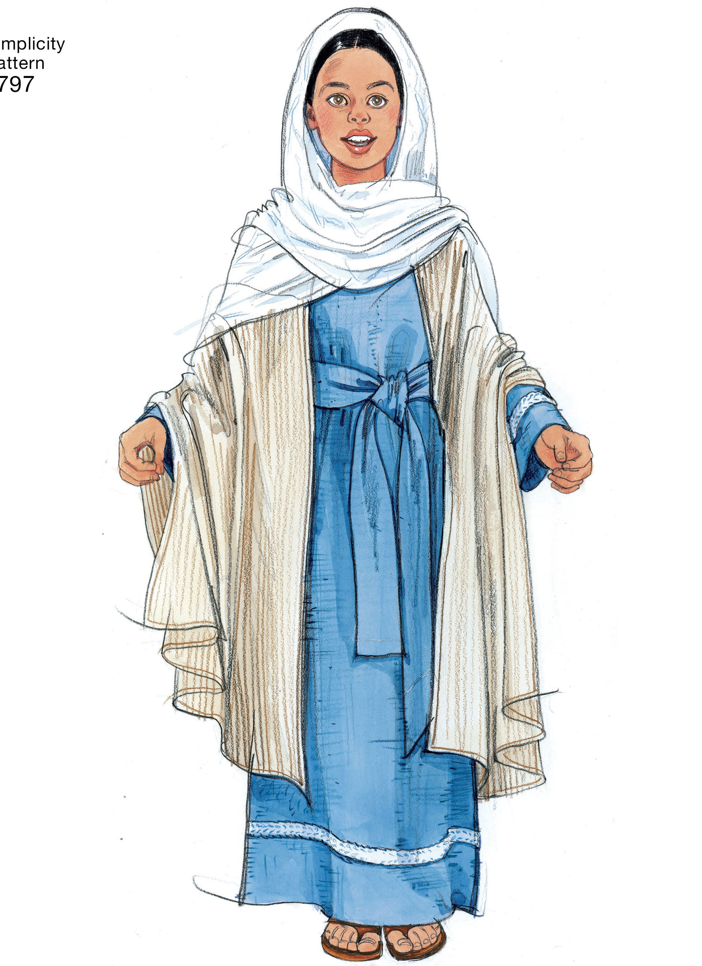 Simplicity S4797 | Boys' & Girls' Nativity Costumes