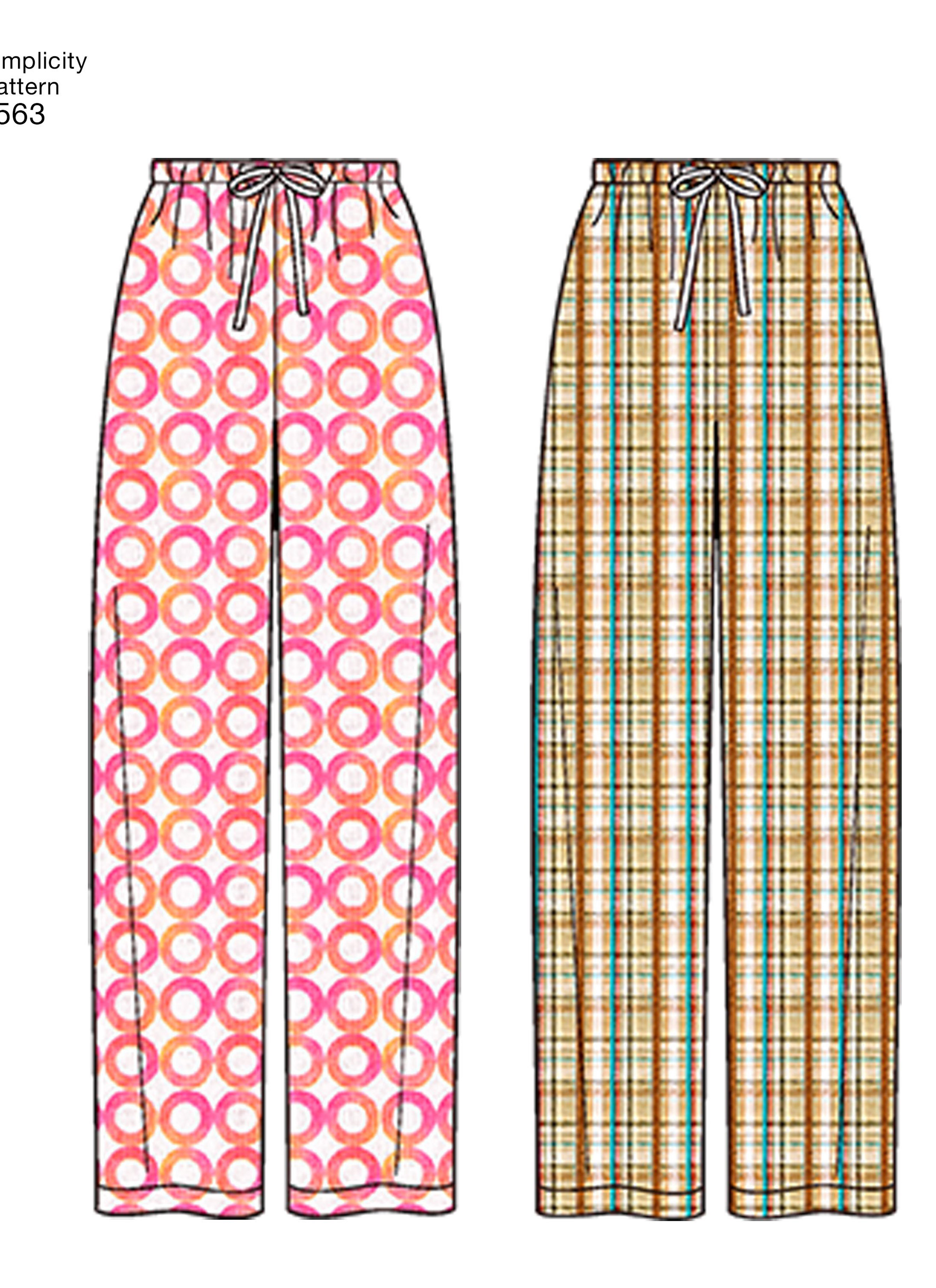 Simplicity S1563 | Misses', Men's & Teens' Lounge Wear
