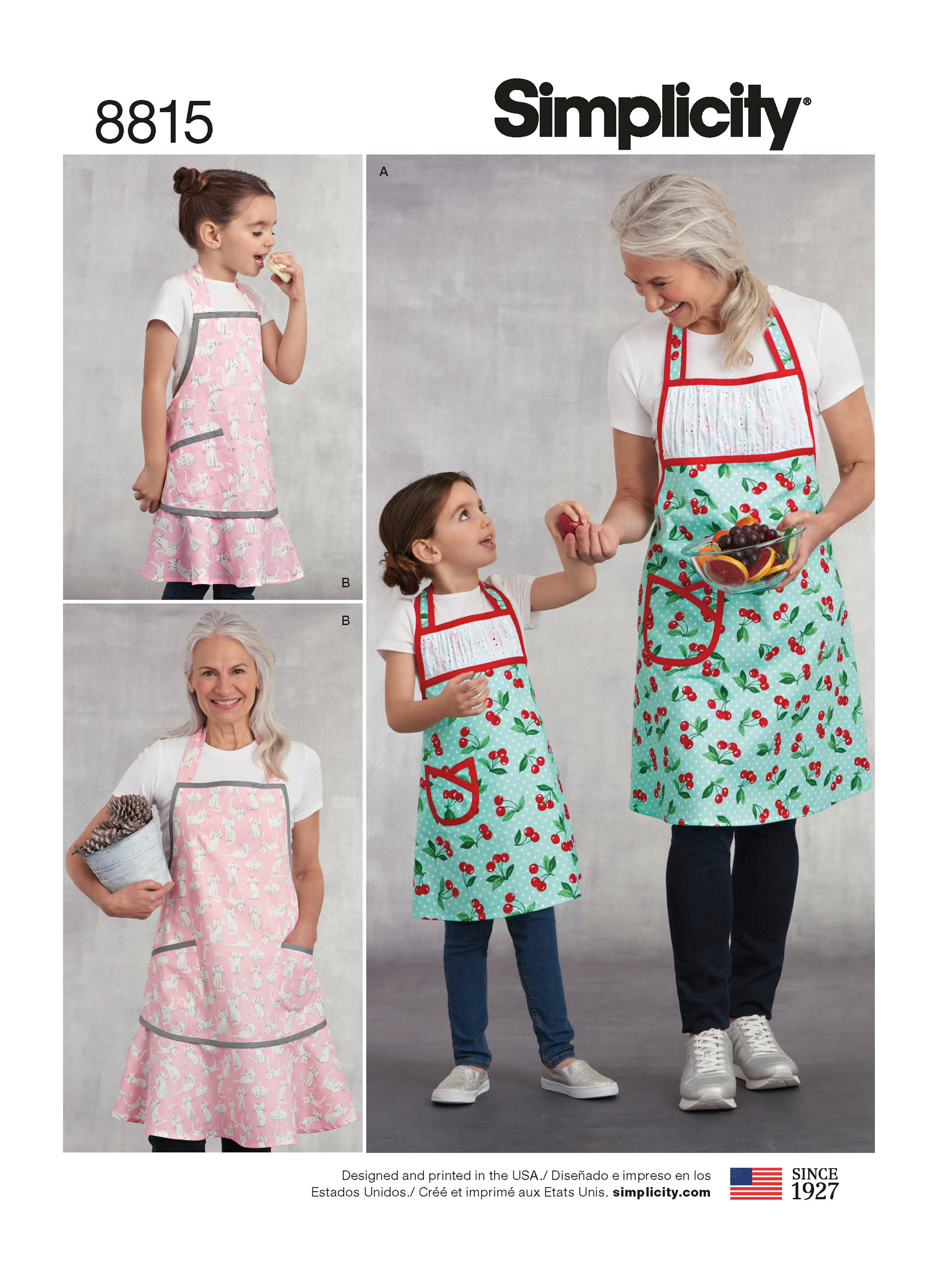 Simplicity S8815 | Children's & Misses' Aprons | Front of Envelope