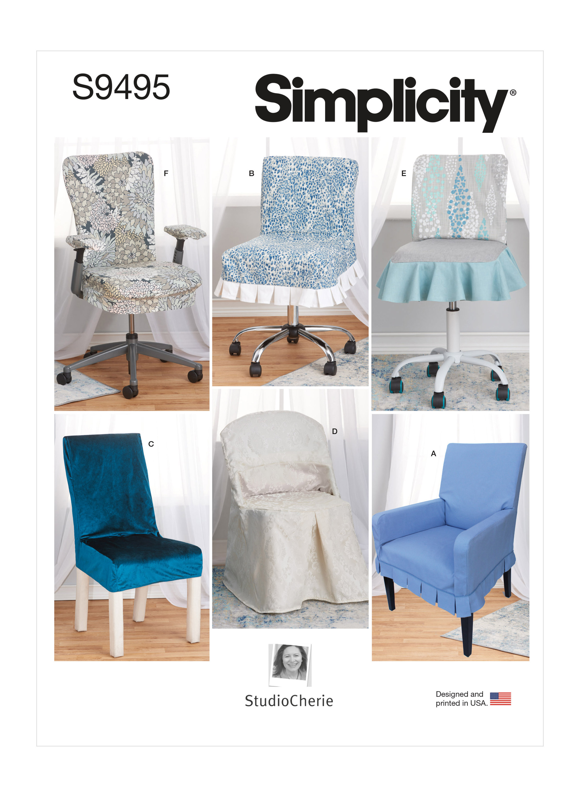 Simplicity S9495 | Chair Slipcovers | Front of Envelope
