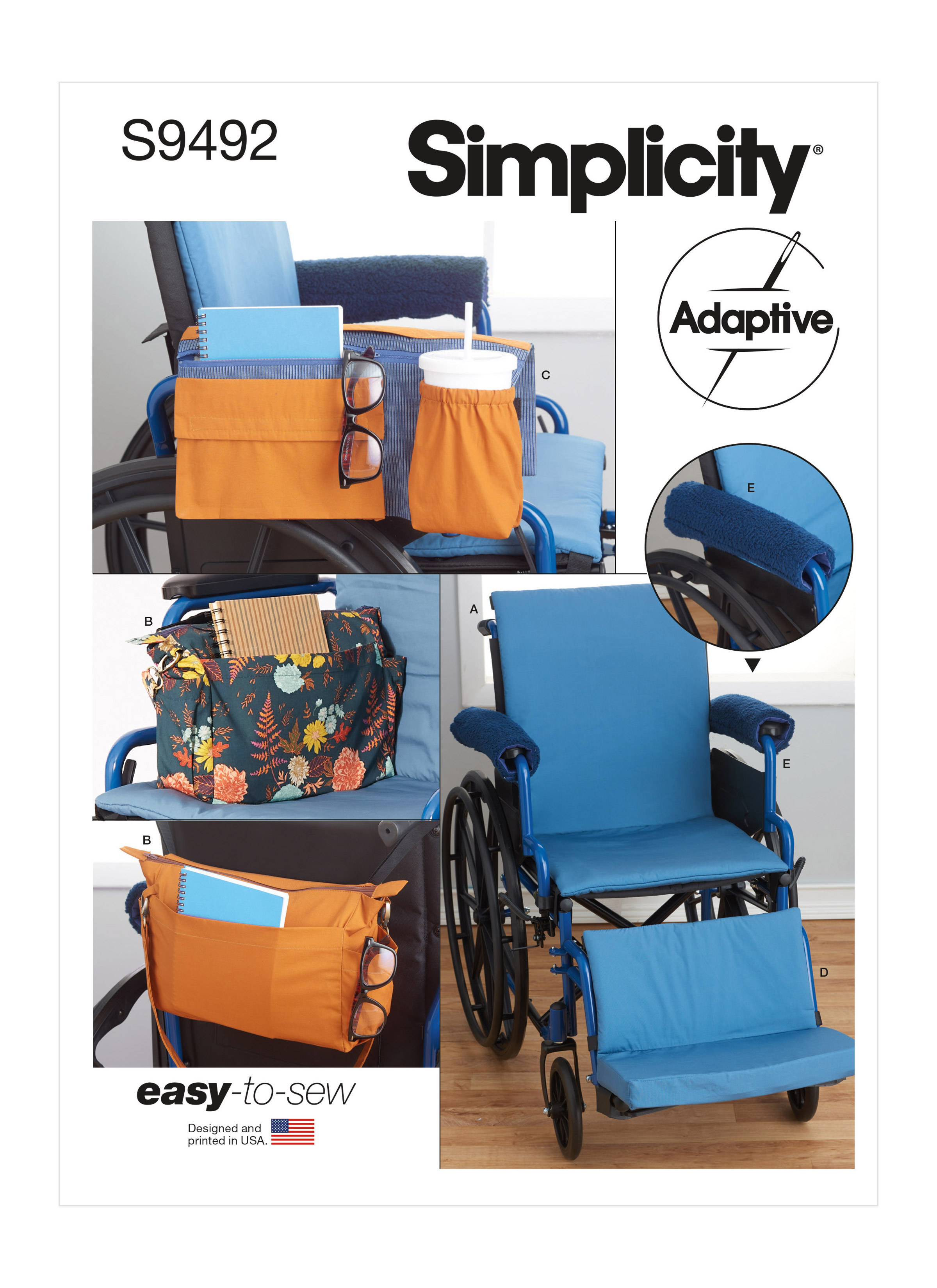 Simplicity S9492 | Wheelchair Accessories | Front of Envelope