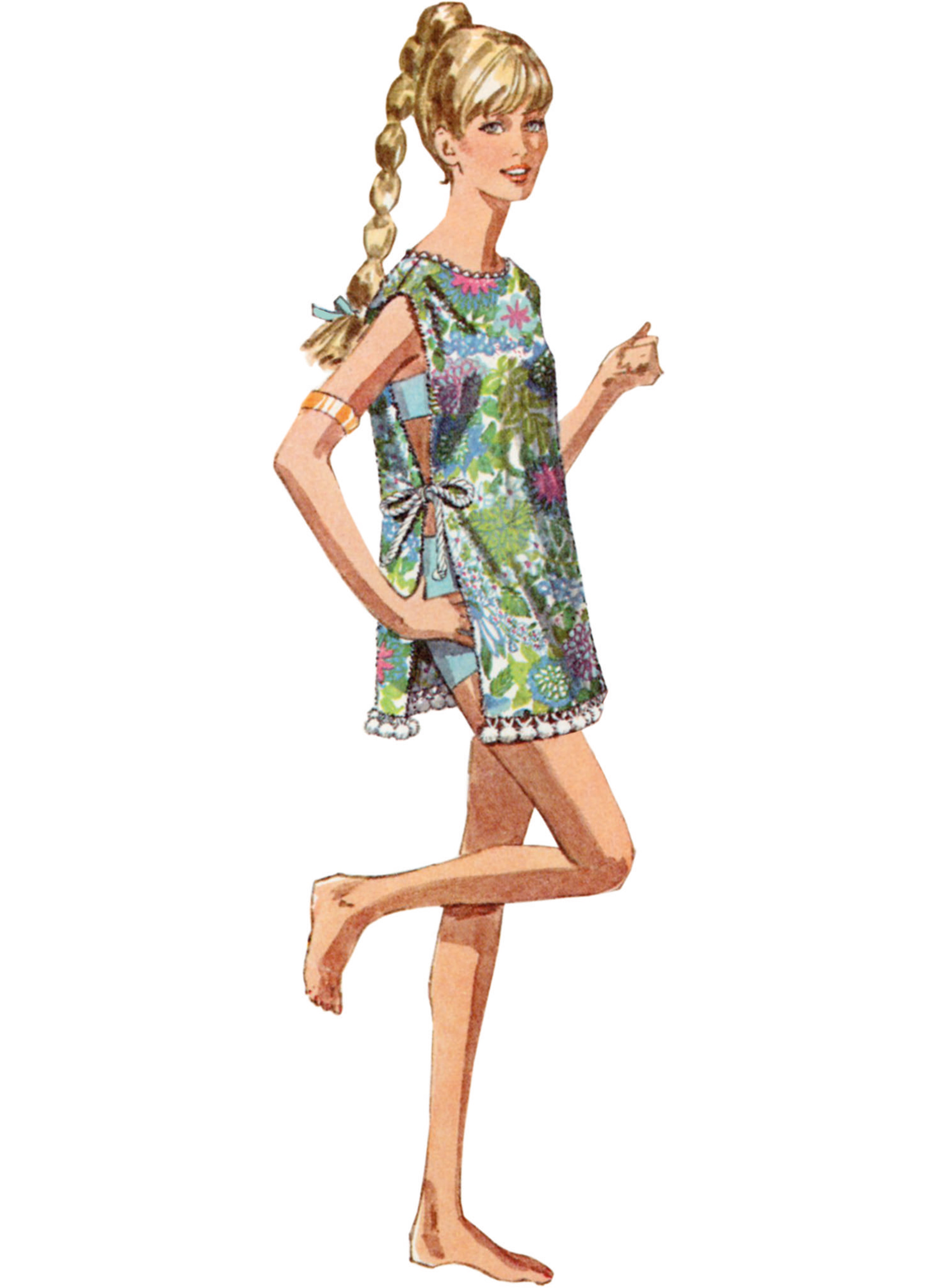 Simplicity S9726 | Misses' Vintage Apron or Beach Cover-up in Two Lengths
