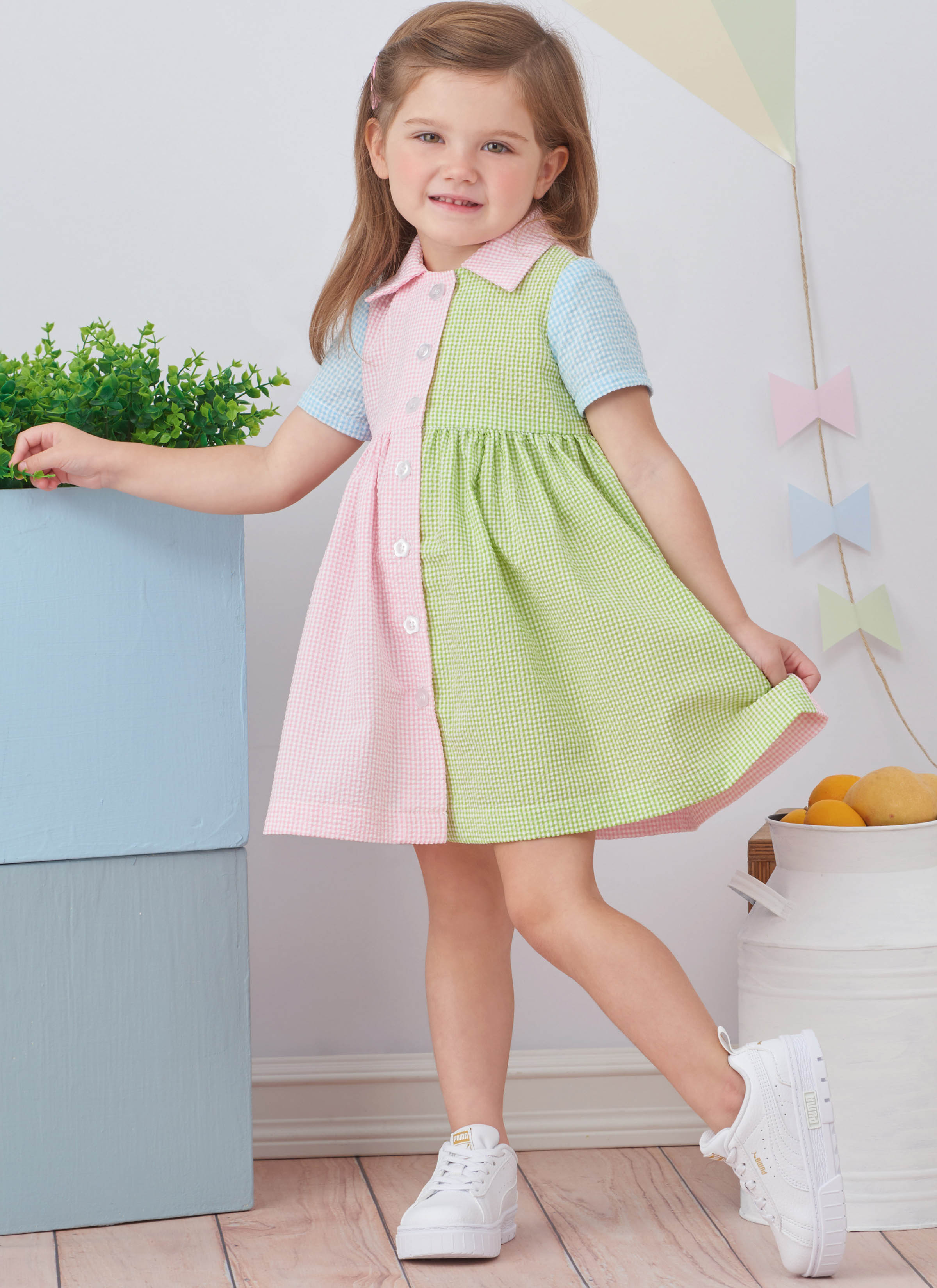 Simplicity S9760 | Toddlers' Dress with Sleeve Variations
