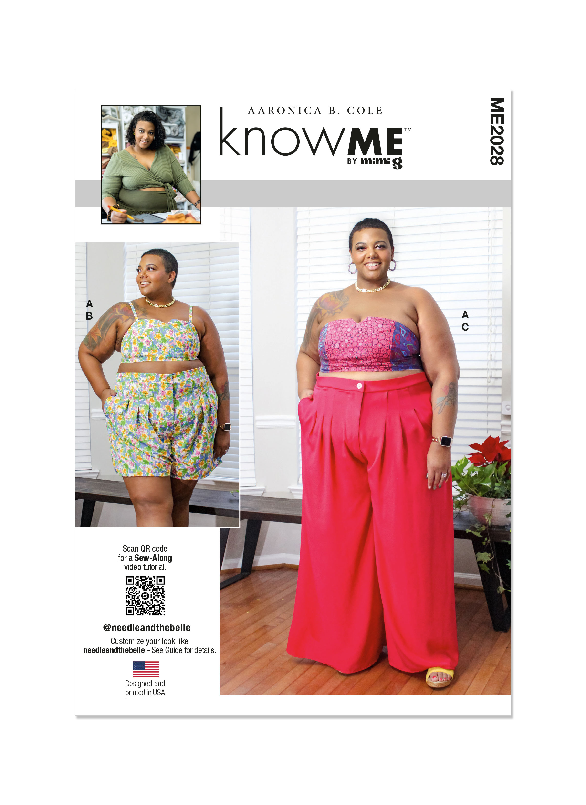 McCall's ME2028 (PDF) | Women's Crop Top, Shorts and Pants | Front of Envelope