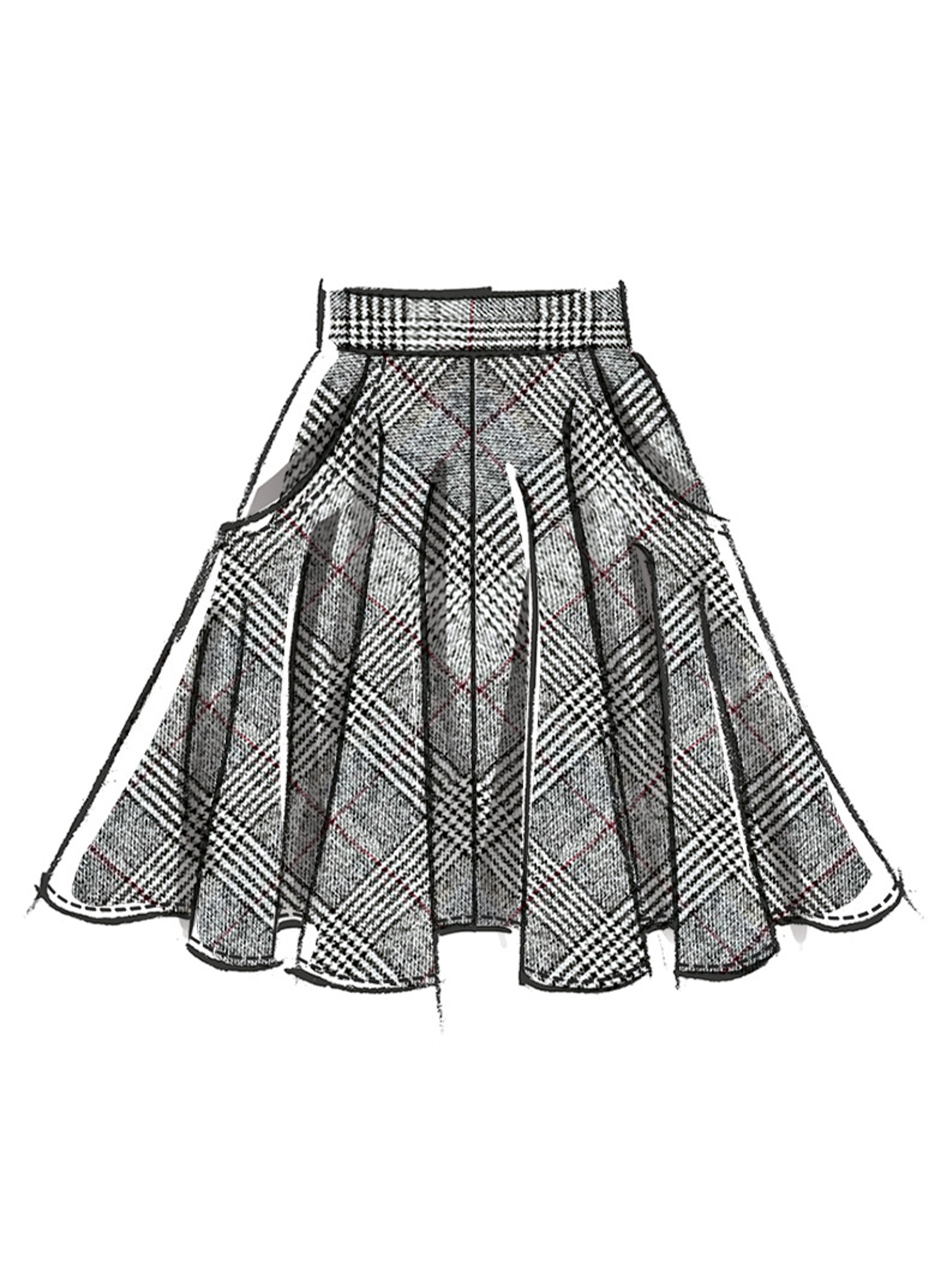 McCall's M8609 | McCall's Sewing Pattern Misses' Skirt in Three Lengths