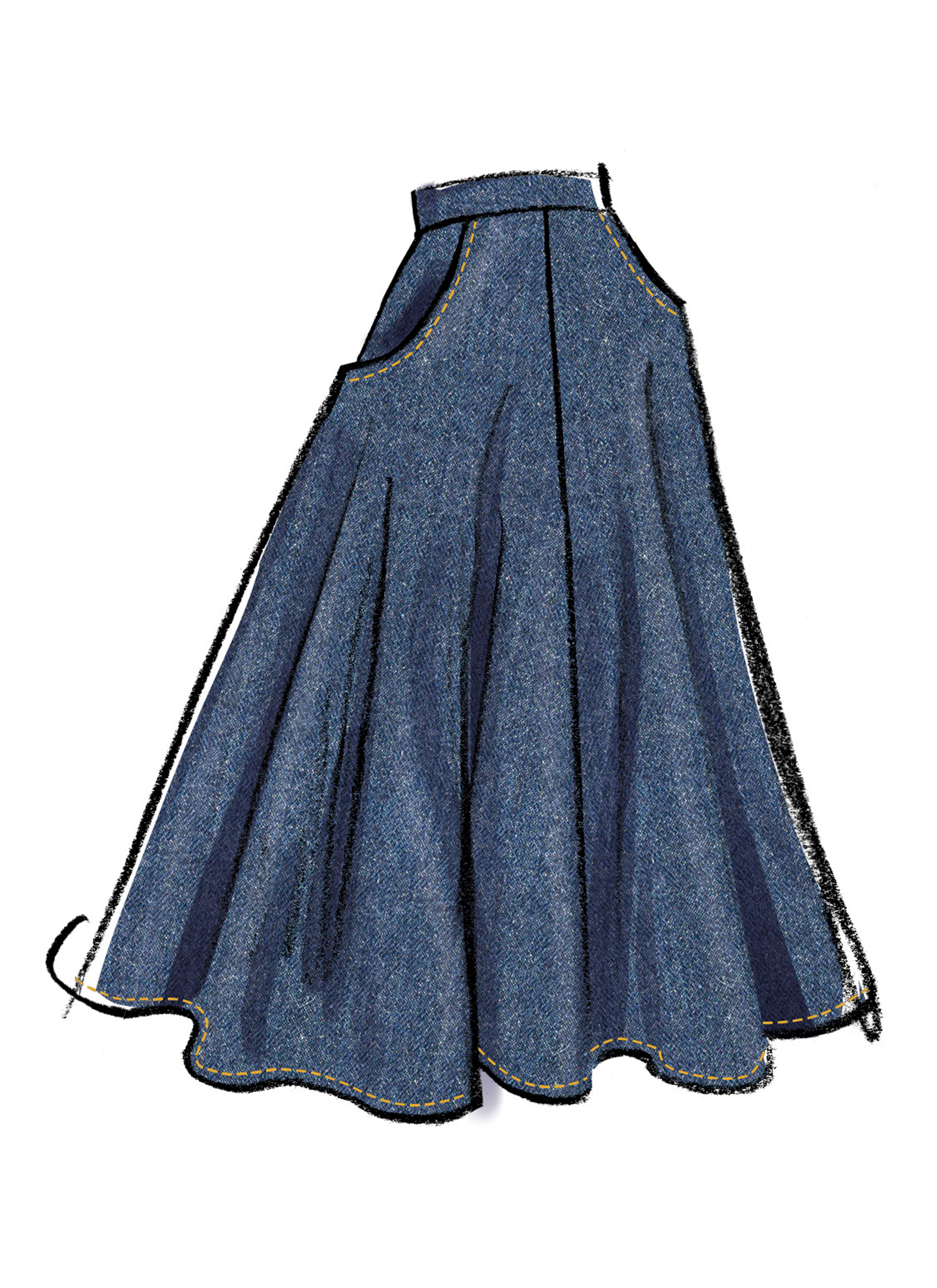 McCall's M8609 | McCall's Sewing Pattern Misses' Skirt in Three Lengths