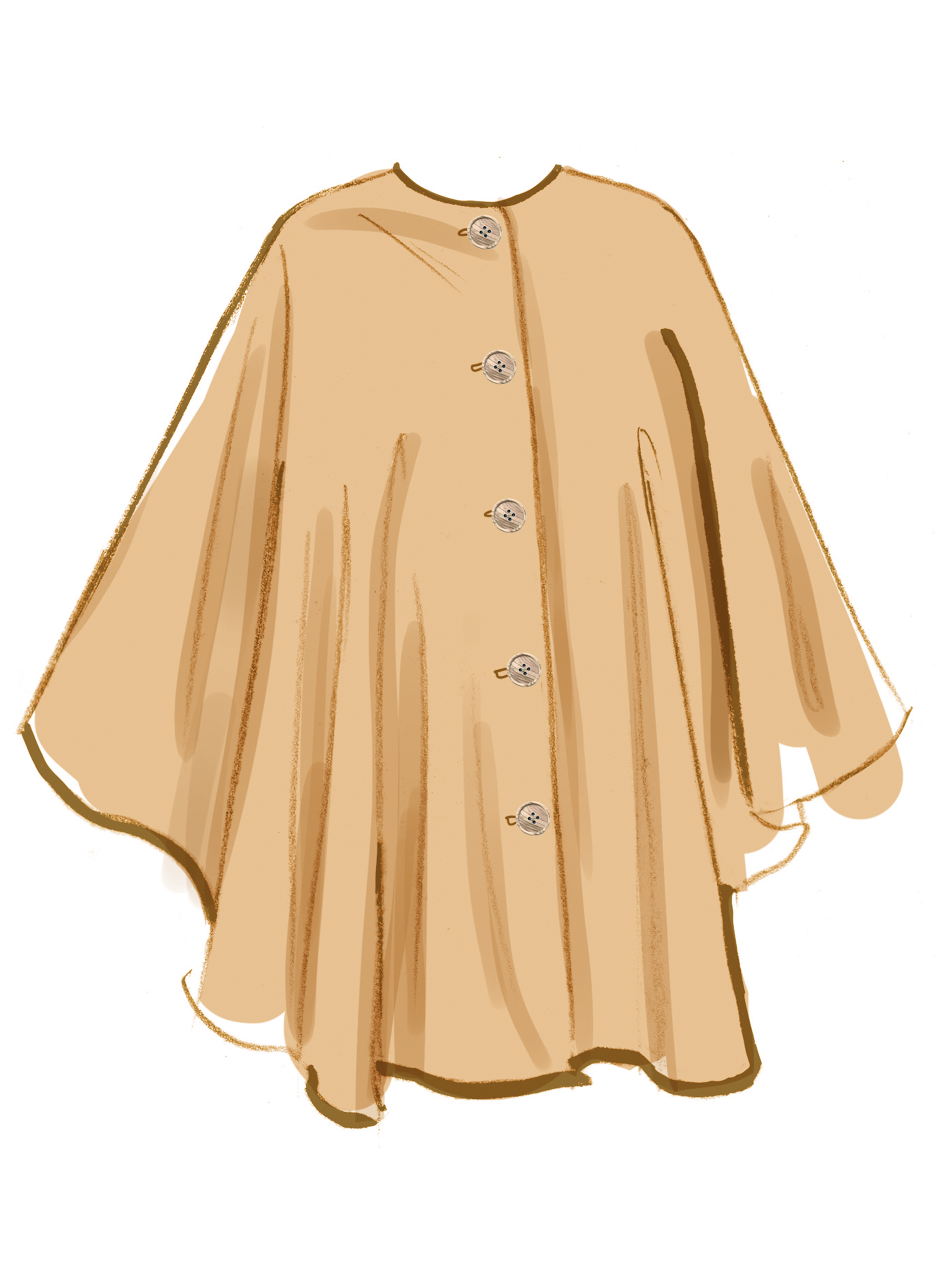 McCall's M8628 | McCall's Sewing Pattern Misses' Cape in Two Lengths and Tie Belt