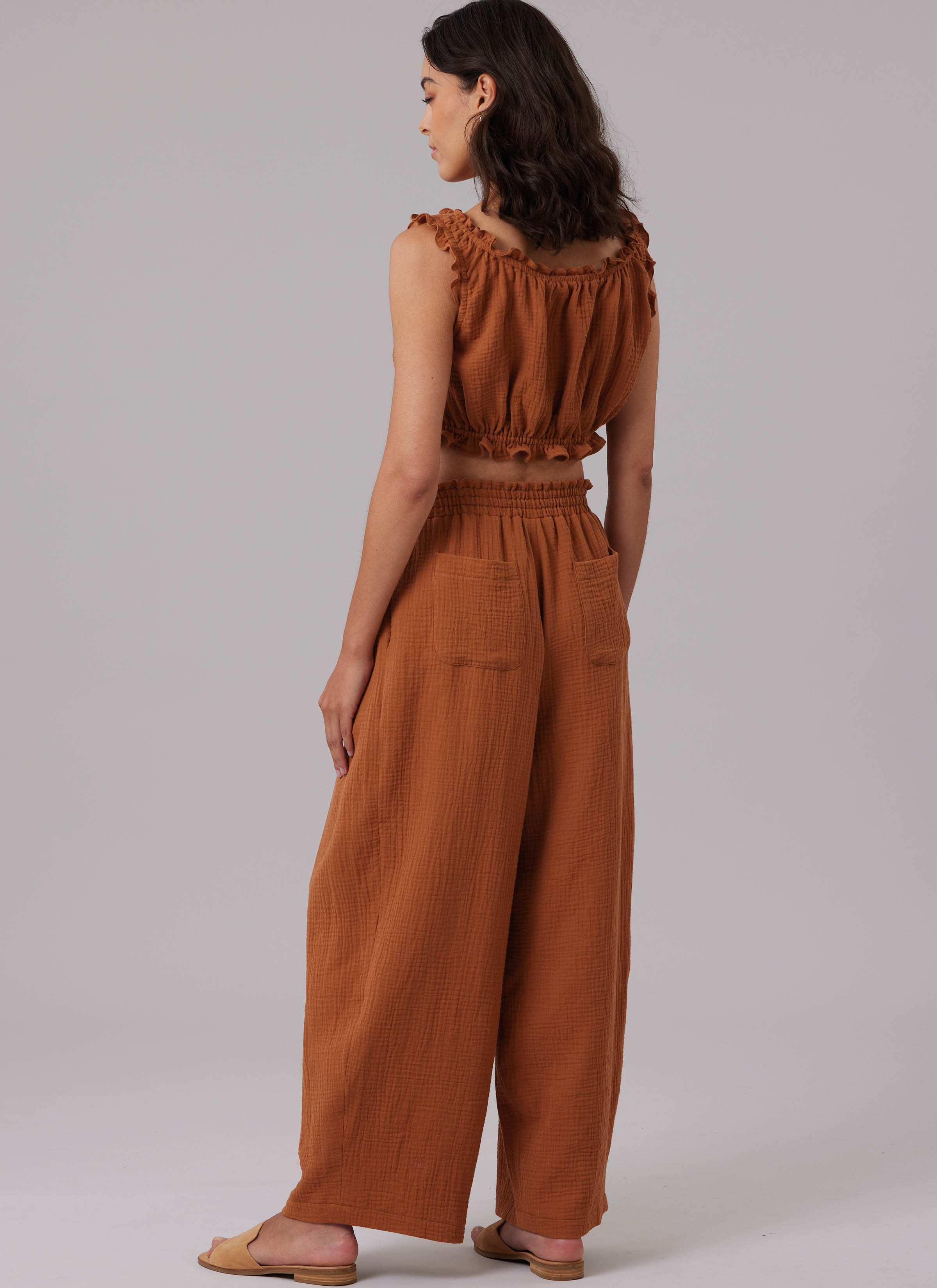 McCall's M8634 | McCall's Sewing Pattern Misses' Lounge Top in Two Lengths, Shorts and Pants