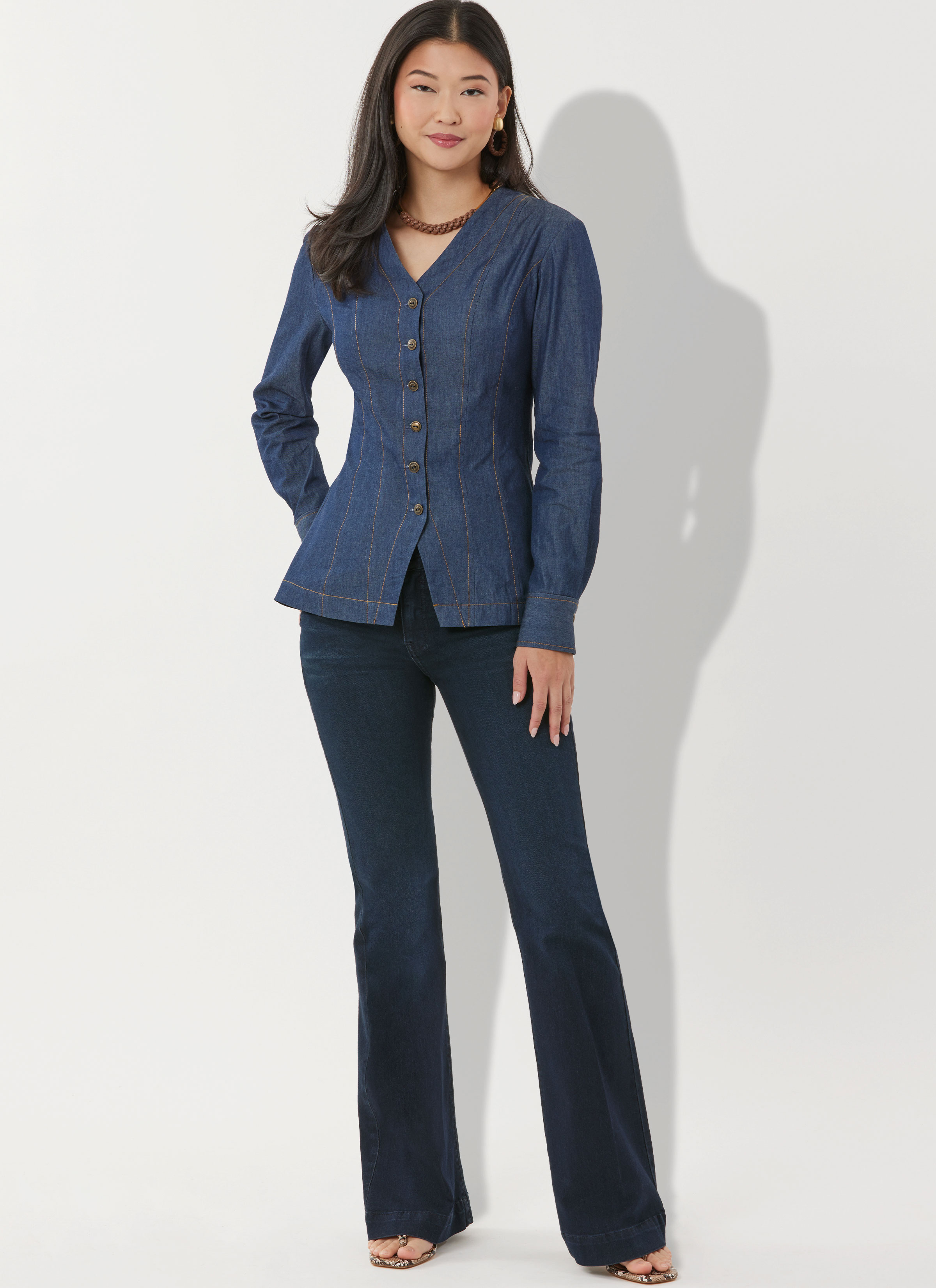 Simplicity S3102 | Simplicity Sewing Pattern Misses' Shirt with Sleeve Variations