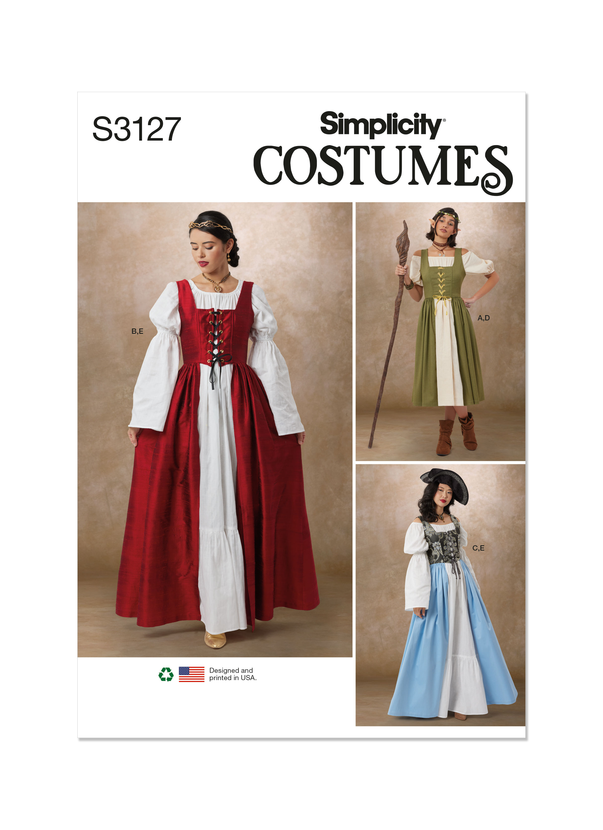 Simplicity S3127 | Simplicity Sewing Pattern Misses' Costumes | Front of Envelope
