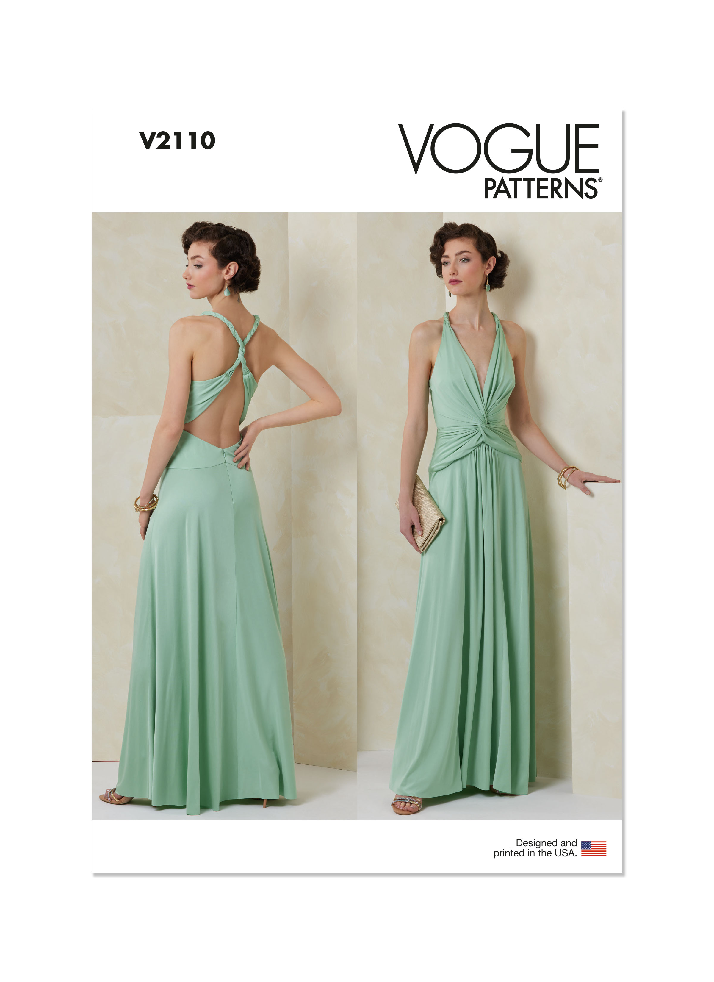 Vogue Patterns V2110 | Vogue Patterns Misses' Gown | Front of Envelope