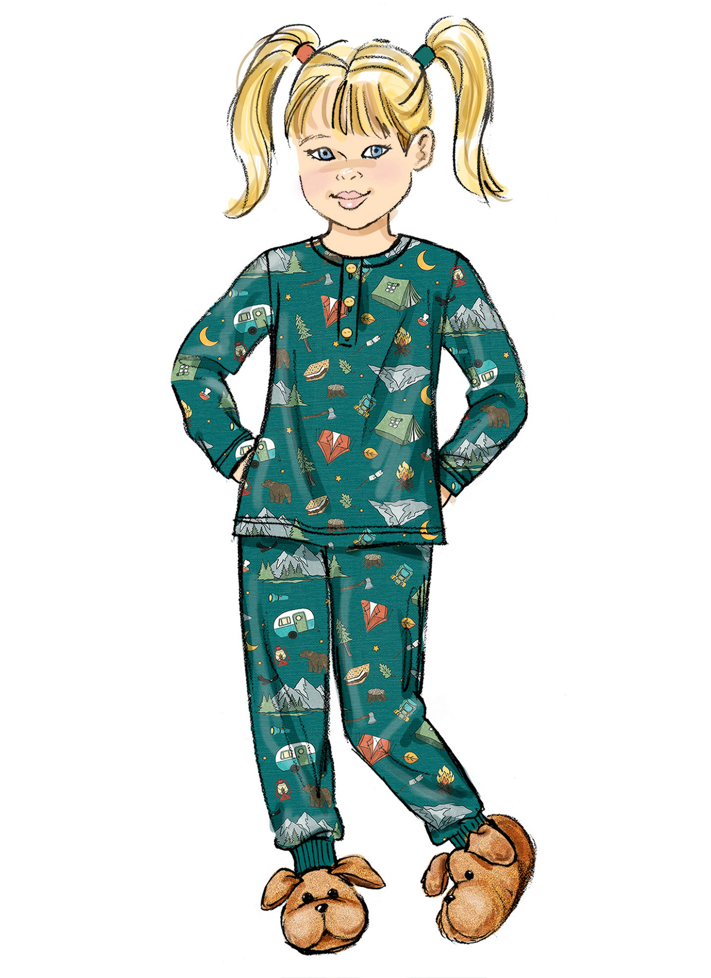 Butterick B7065 (PDF) | Butterick Sewing Pattern Girl's and Boy's and Adult Knit Tops and Joggers