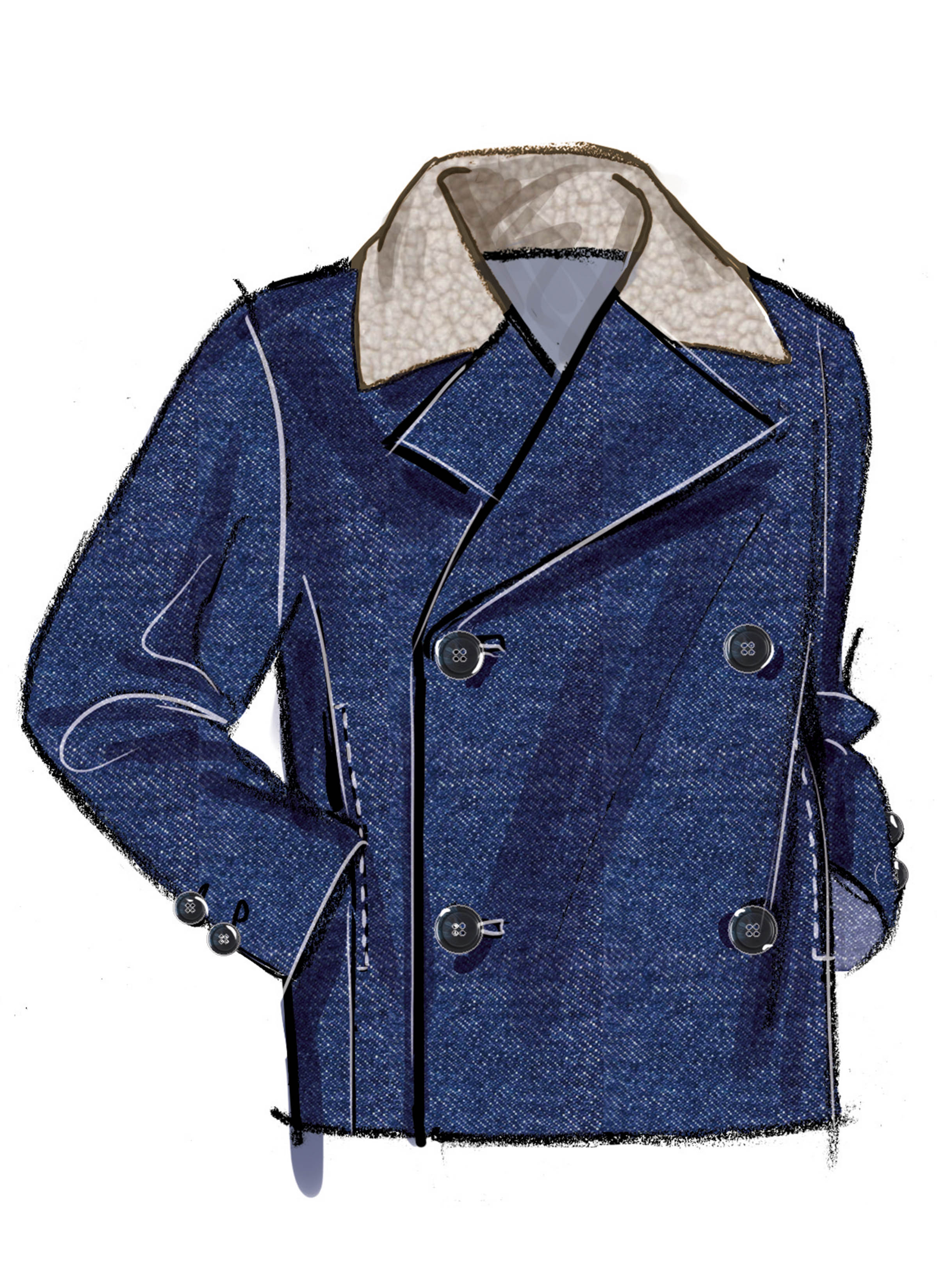 McCall's M8638 | McCall's Sewing Pattern Men's Double Breasted Jacket in Two Lengths