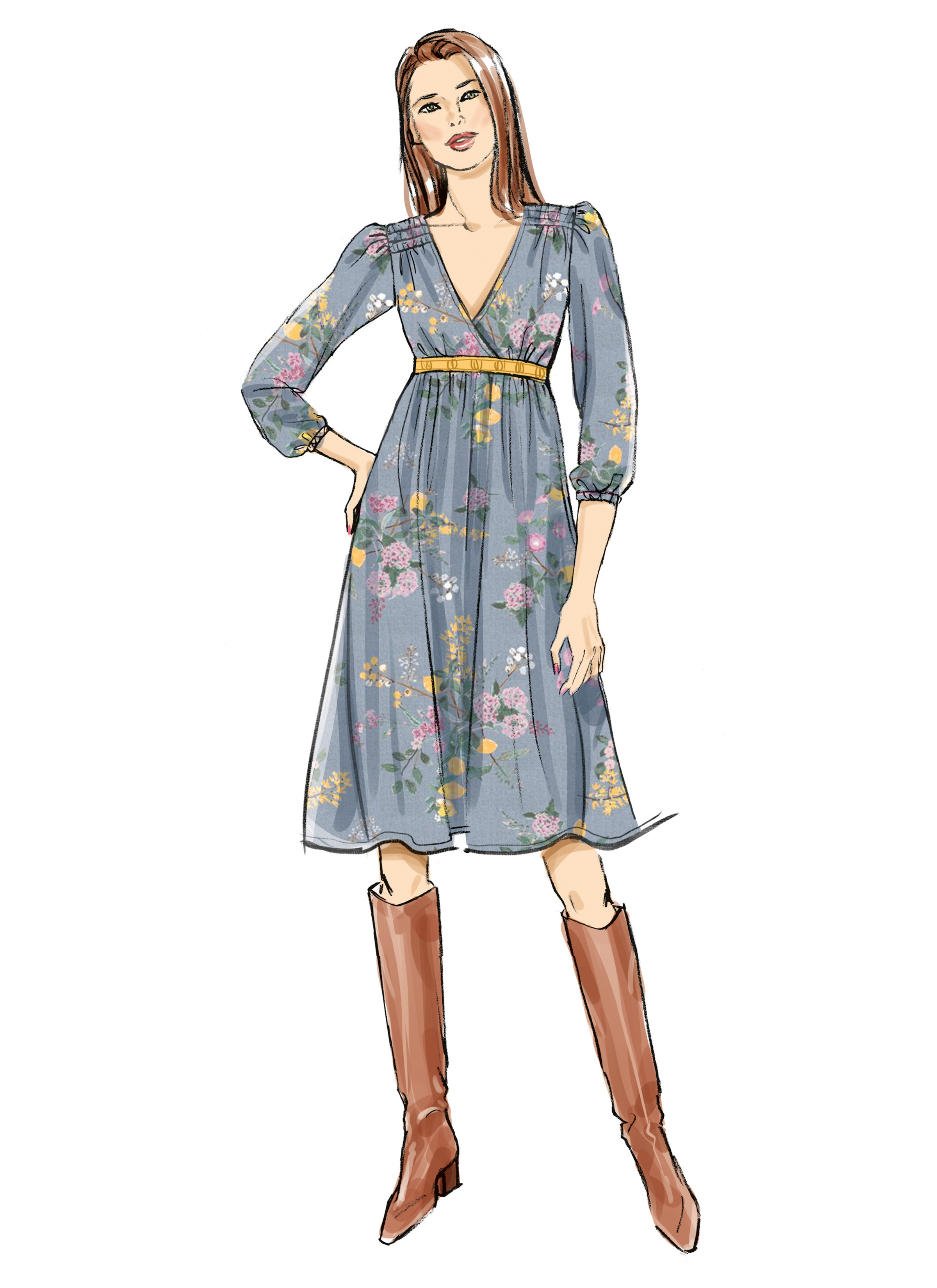 McCall's M8643 | McCall's Sewing Pattern Misses' Lined Dresses by Laura Ashley