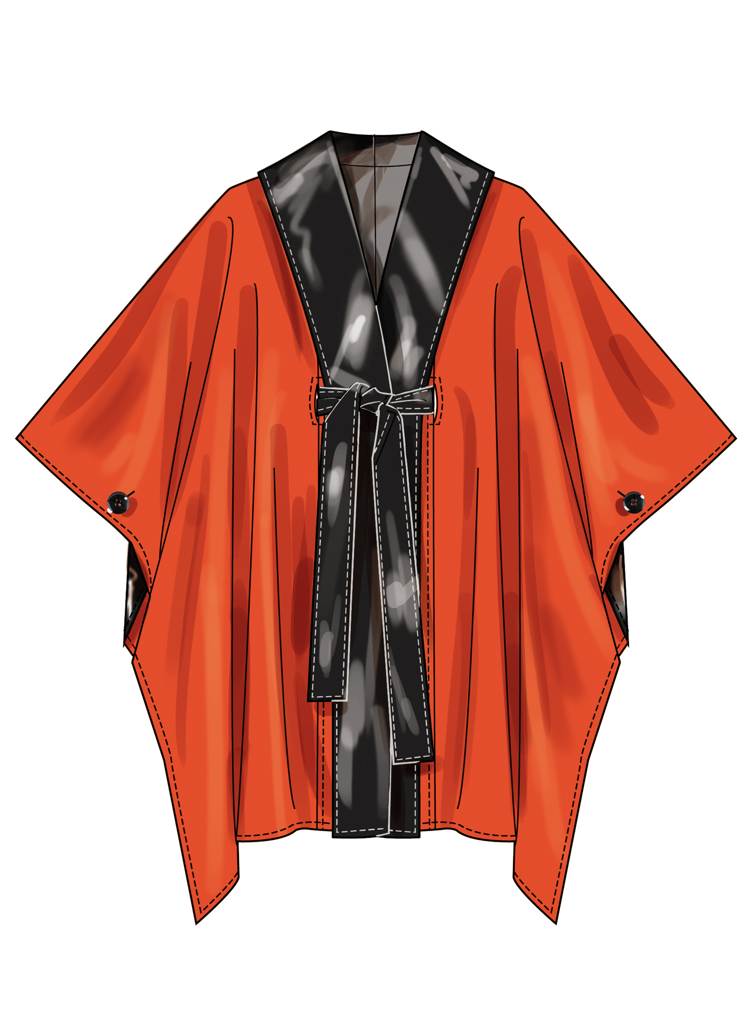 Simplicity S3197 | Simplicity Sewing Pattern Misses' Capes and Tie Belt