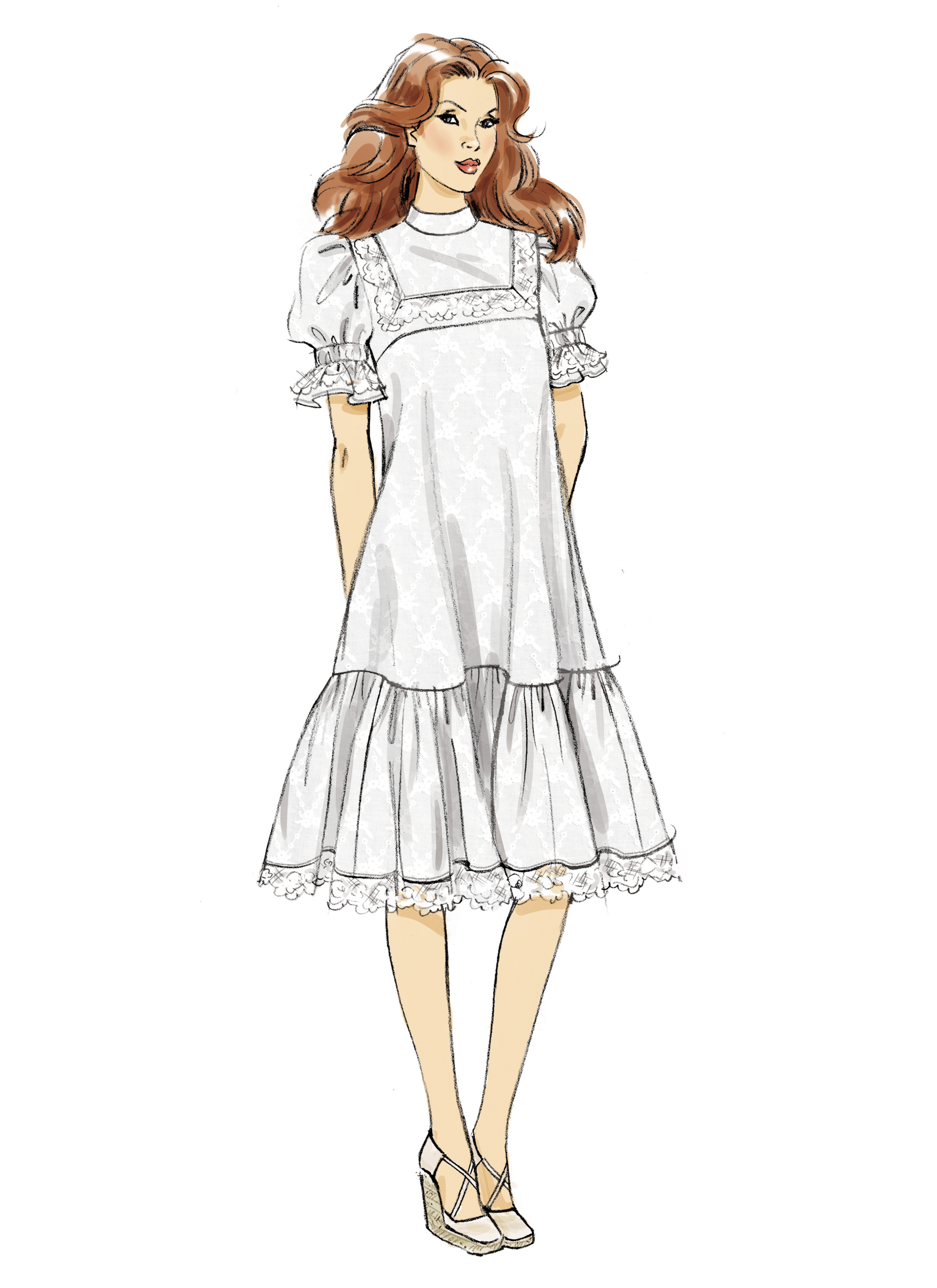 McCall's M8652 | Misses' High Yoke Dress in Two Lengths by Laura Ashley