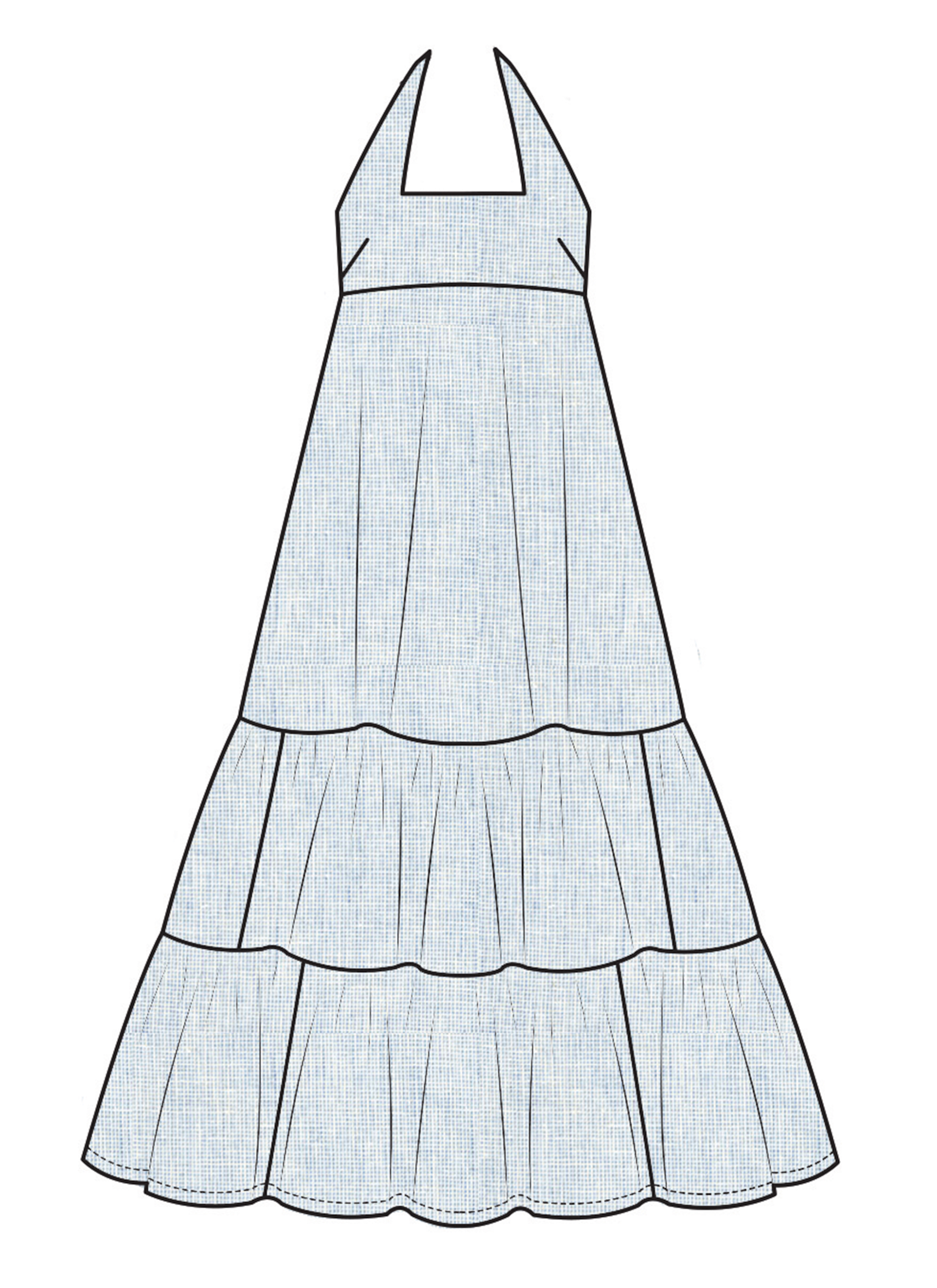 McCall's M8690 | McCall's Sewing Pattern Misses' Halter Dress in Two Lengths by Laura Ashley