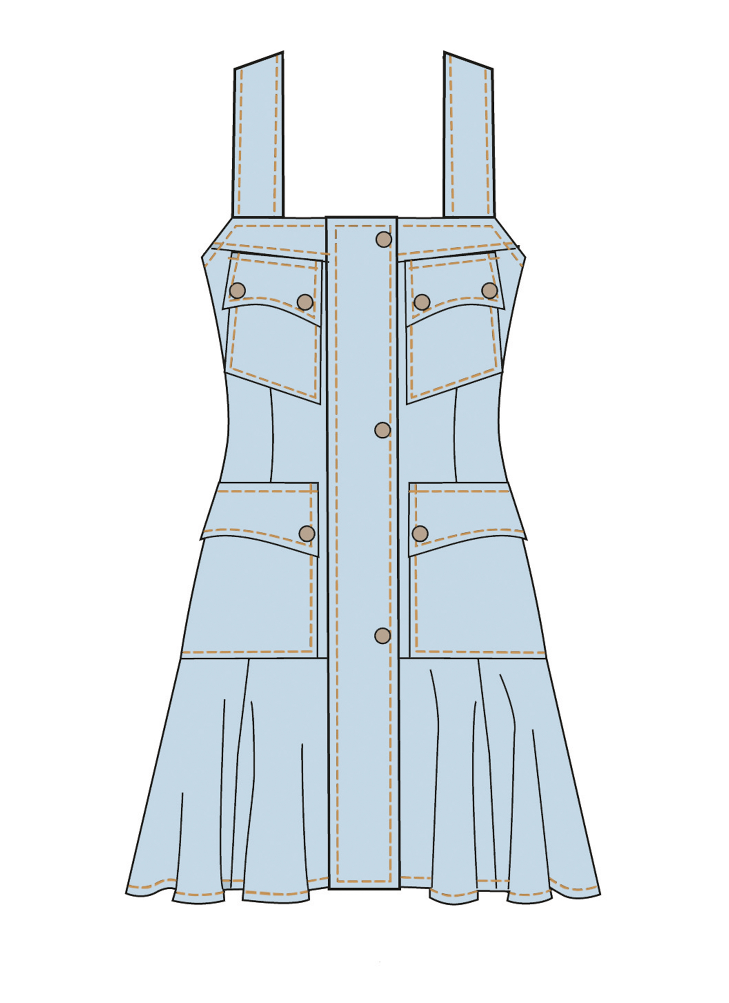McCall's M8676 | McCall's Sewing Pattern Misses' Utility Inspired Dress