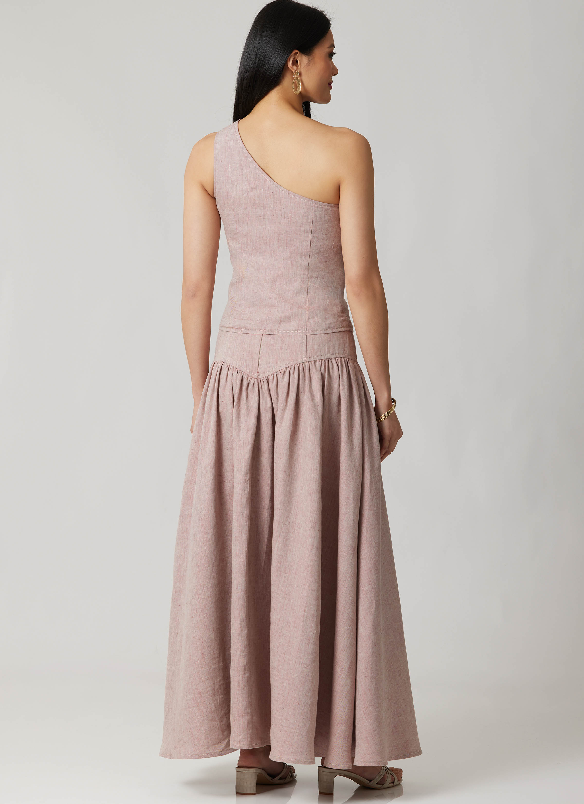 McCall's M8683 | McCall's Sewing Pattern Misses' and Women's One-Shoulder Top and Skirt in Two Lengths