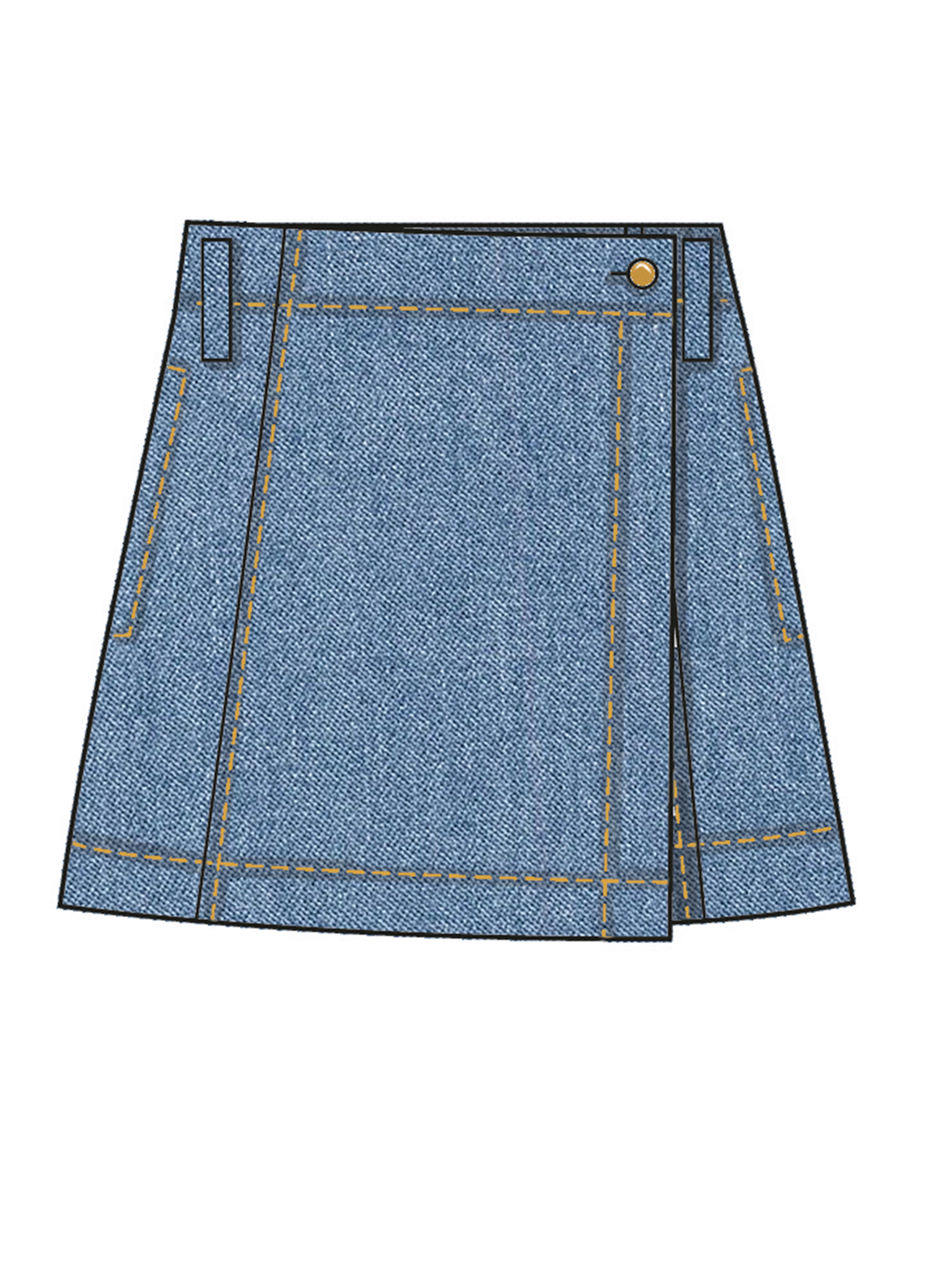 Simplicity S3274 | Simplicity Sewing Pattern Misses’ Wrap Front Skort with Tie Belt