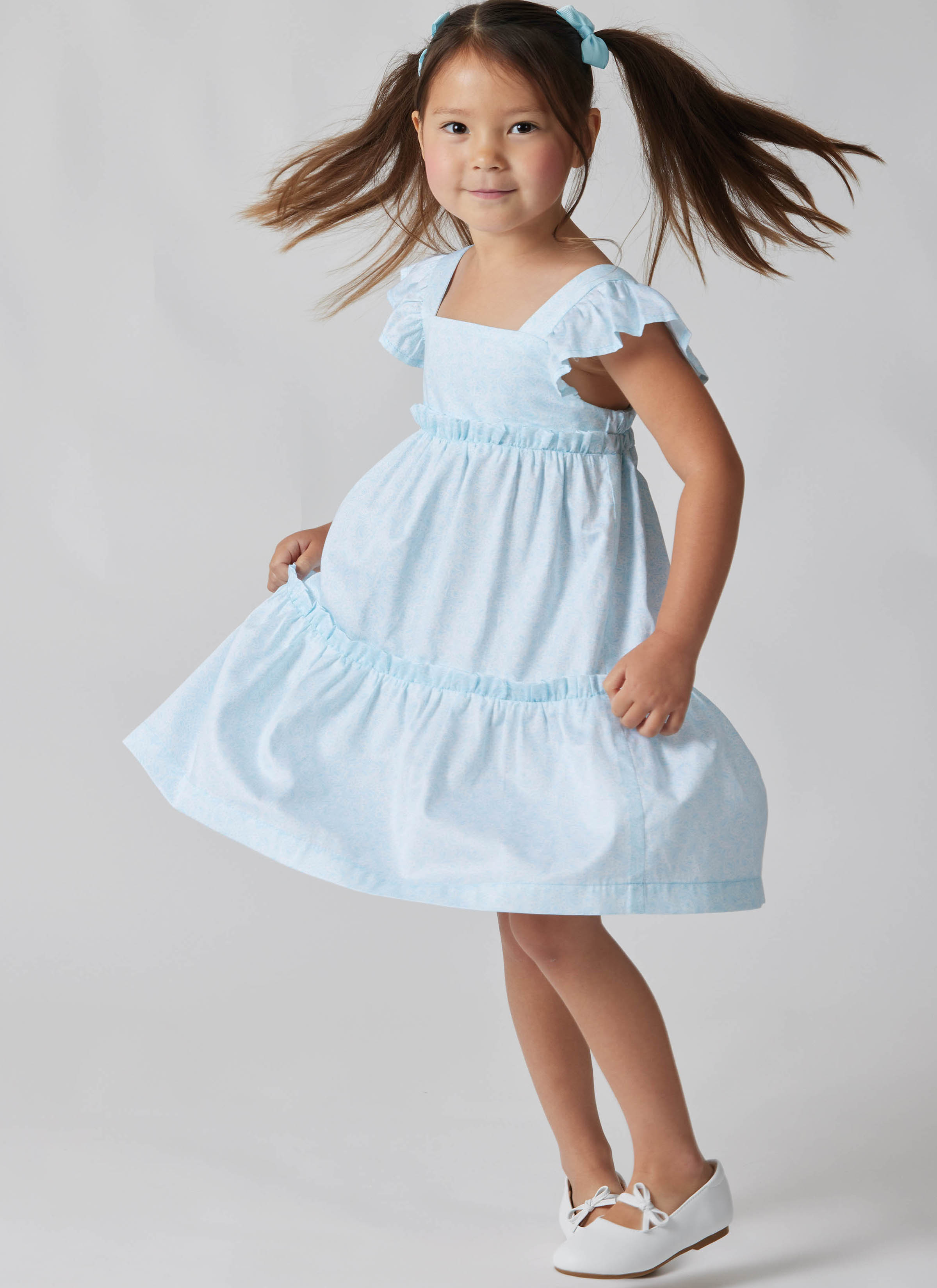 Simplicity S3284 | Simplicity Sewing Pattern Children's Knit Ruffle Cardigan & Tiered Dress Set