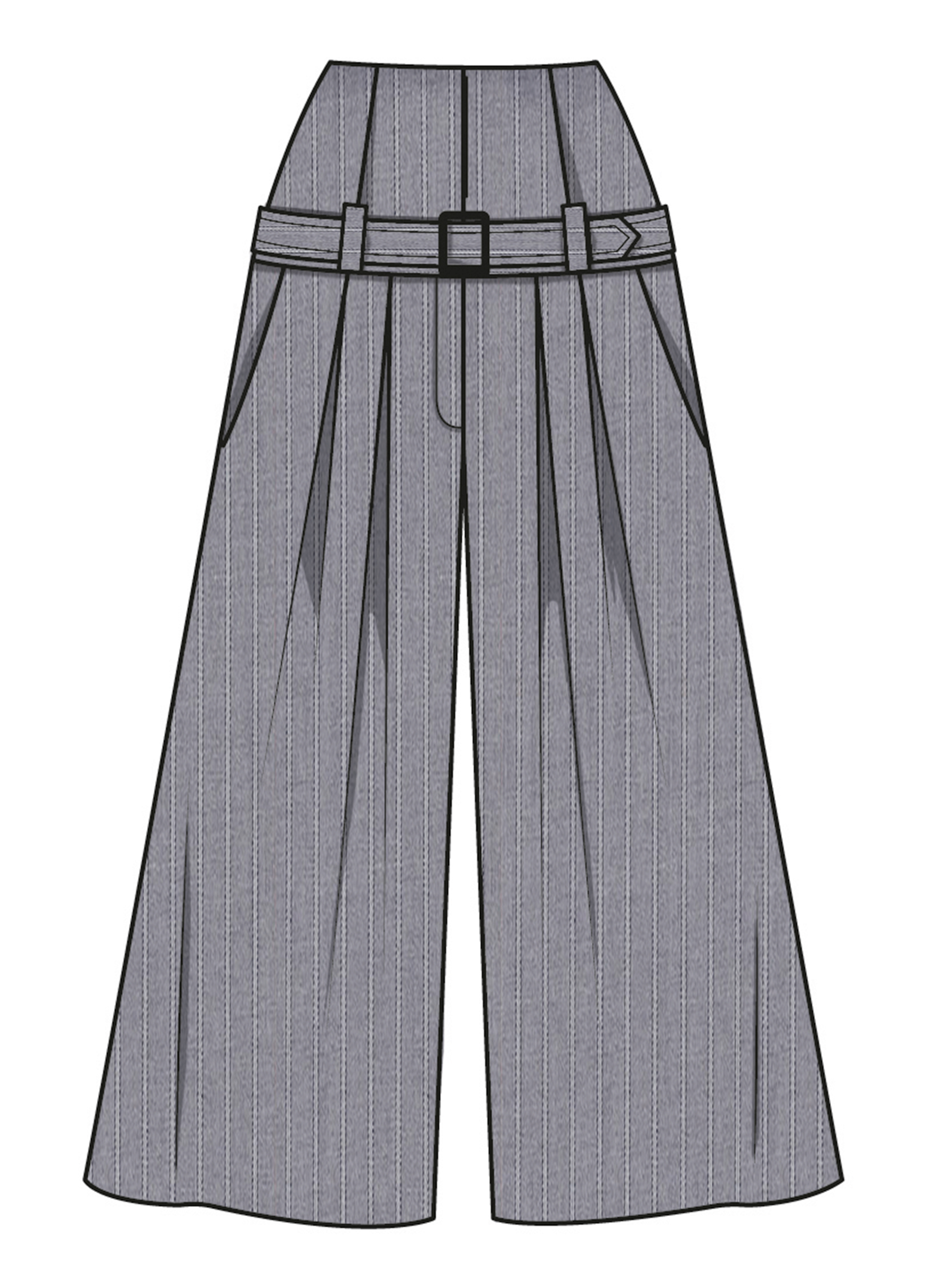 Simplicity S3303 | Simplicity Sewing Pattern Misses' Pleated Wide Leg Pants in Two Lengths and Belt