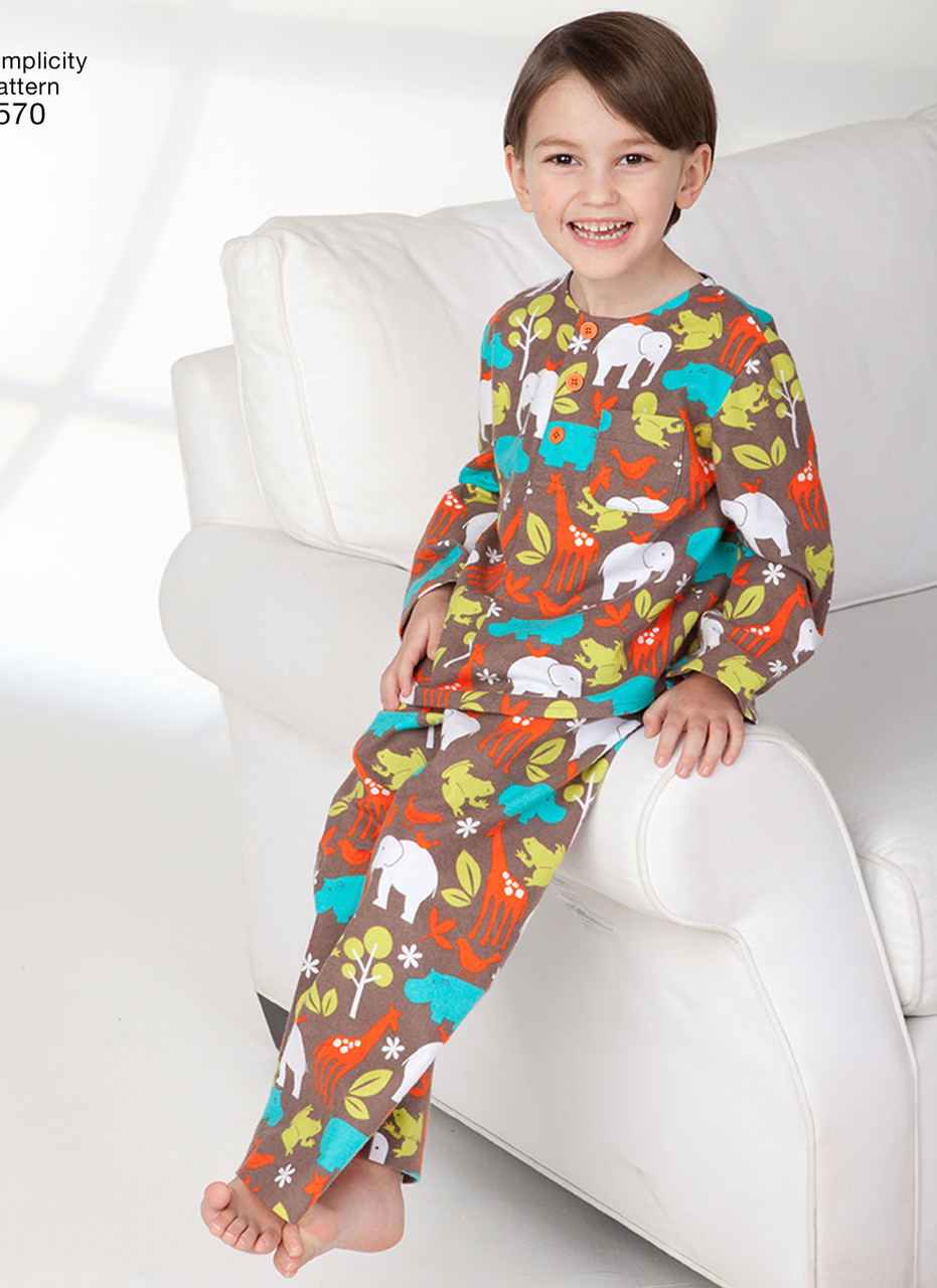 Simplicity S1570 | Child's, Girls' & Boys' Loungewear