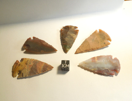 Flint Arrowhead Lot of 5, Nice Modern Knapped Points