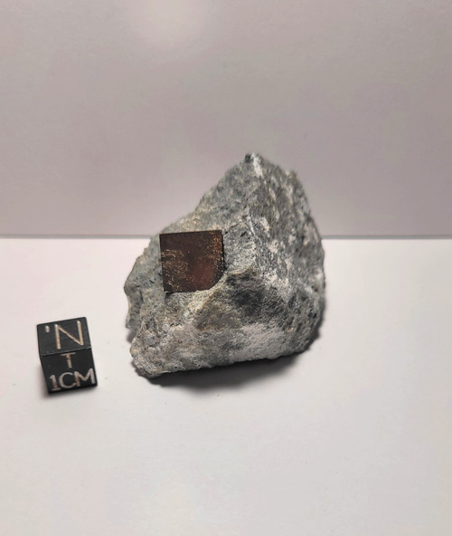 Pyrite Cube on Matrix, Hand Specimen, 58g