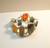Starborn Creations, Cosmic Treasure Bracelet, Silver, Moldavite, Meteorite, Amber