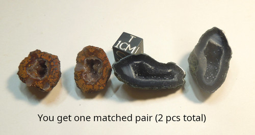 Tabasco Geode Lot, World's Rarest and Smallest Geodes, One Matched Pair