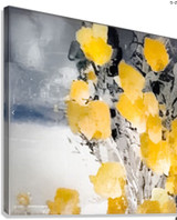 Yellow Bouquet Stretched Canvas Square Wall Art