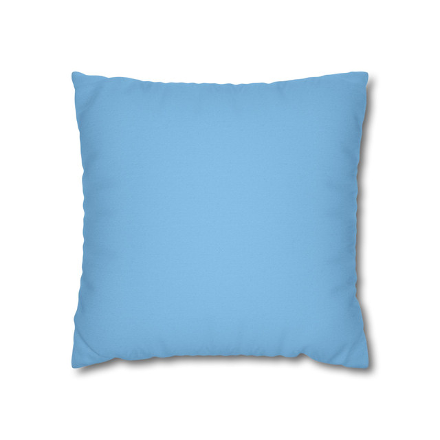 Blue Essence Solid Square Pillowcase