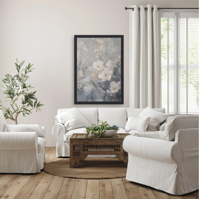 Mystic Bloom Wall Art Black Frame