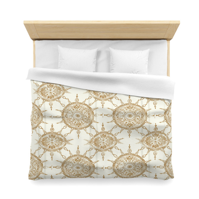Boho Gold Microfiber Duvet Cover