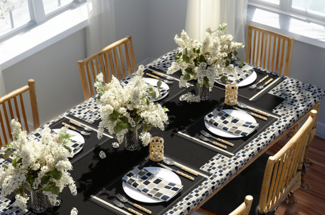 Cityscape (Black) Placemat, 1pc